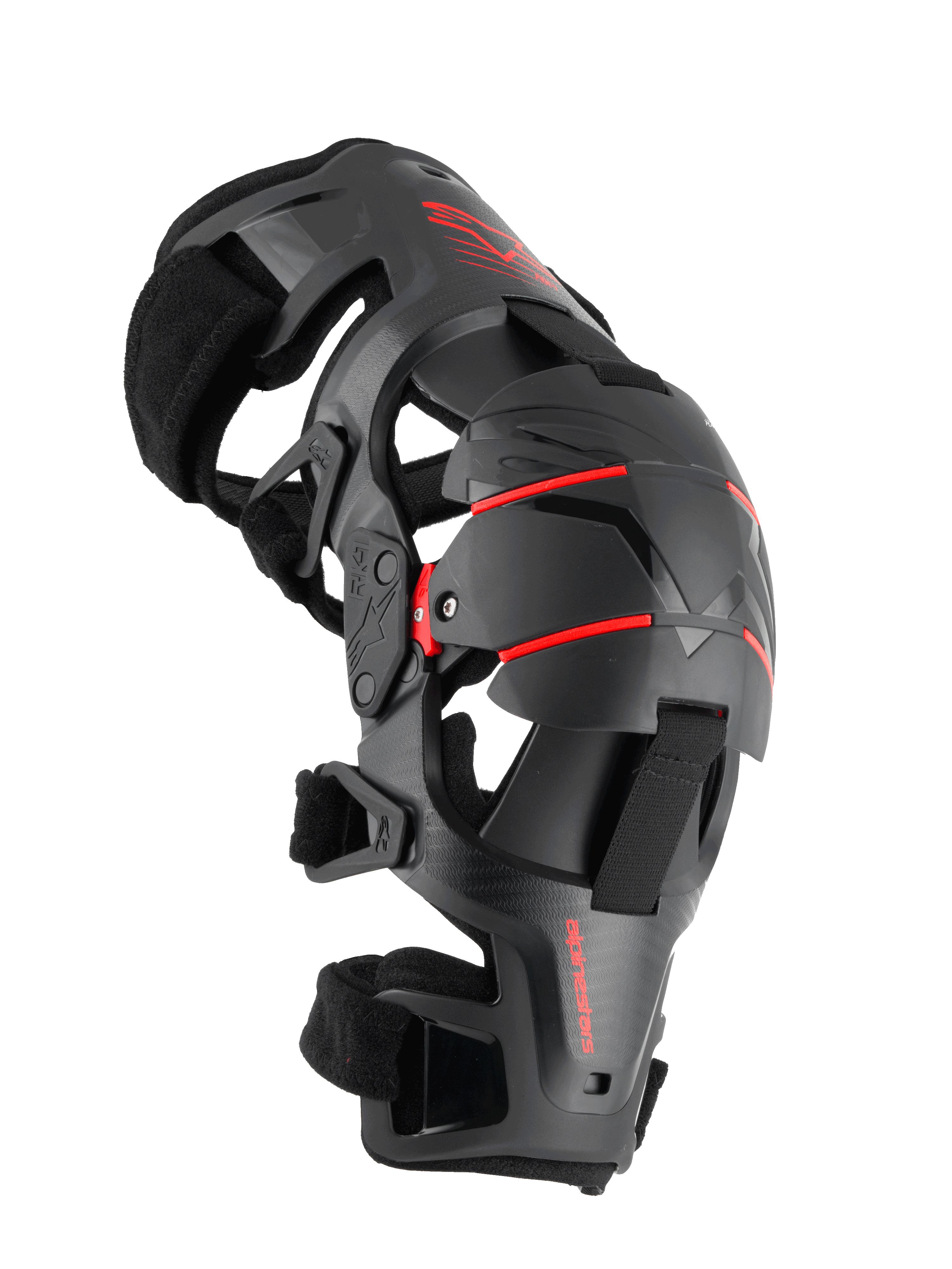 Genouillères Et Coudières Motocross – Protection Antichoc Réglable En Polyester Pour Skate, Roller, Vélo (Noir/Rouge)