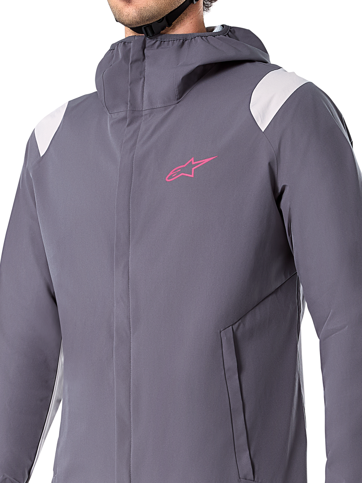 Veste de pluie Alpinestars A-Dura, veste de pluie pour VTT, gris titane foncé, design à capuche, manches longues, protection performante contre les intempéries pour le cyclisme tout-terrain