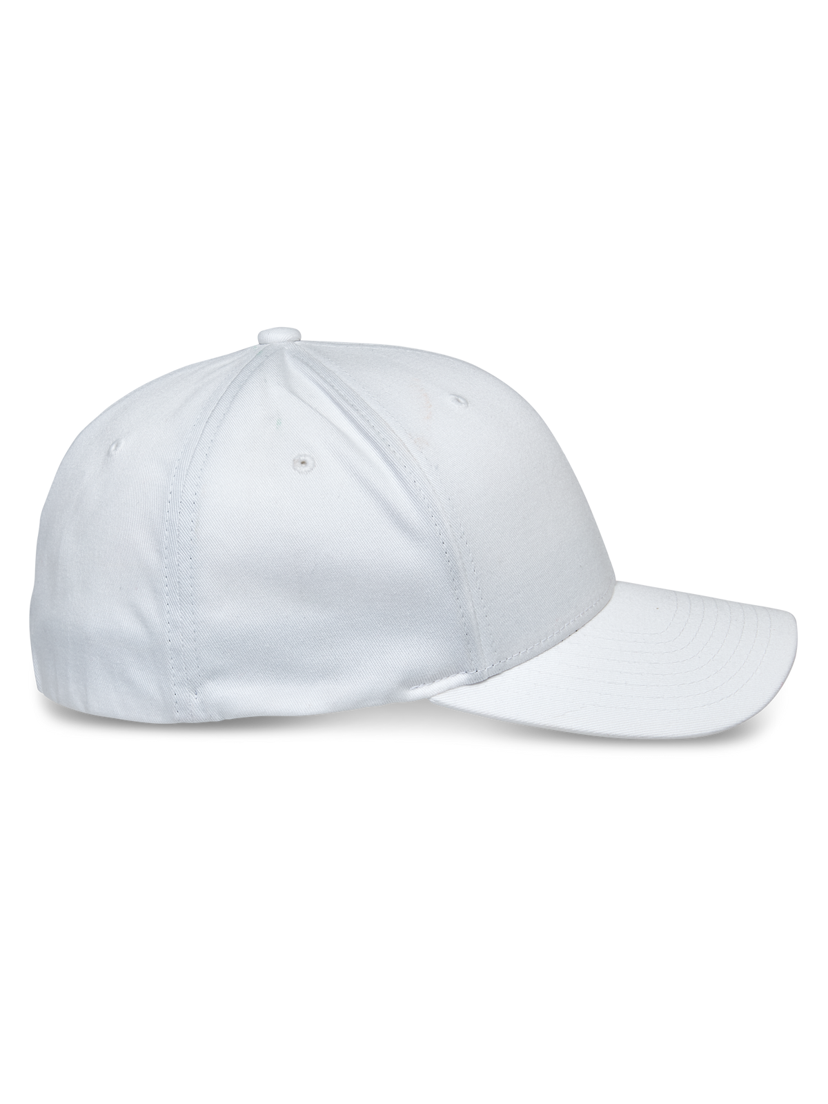 Casquette Alpinestars Share, casquette de baseball, blanche, vue de profil, visière incurvée et couronne structurée, matière en sergé extensible, accessoire sportswear décontracté