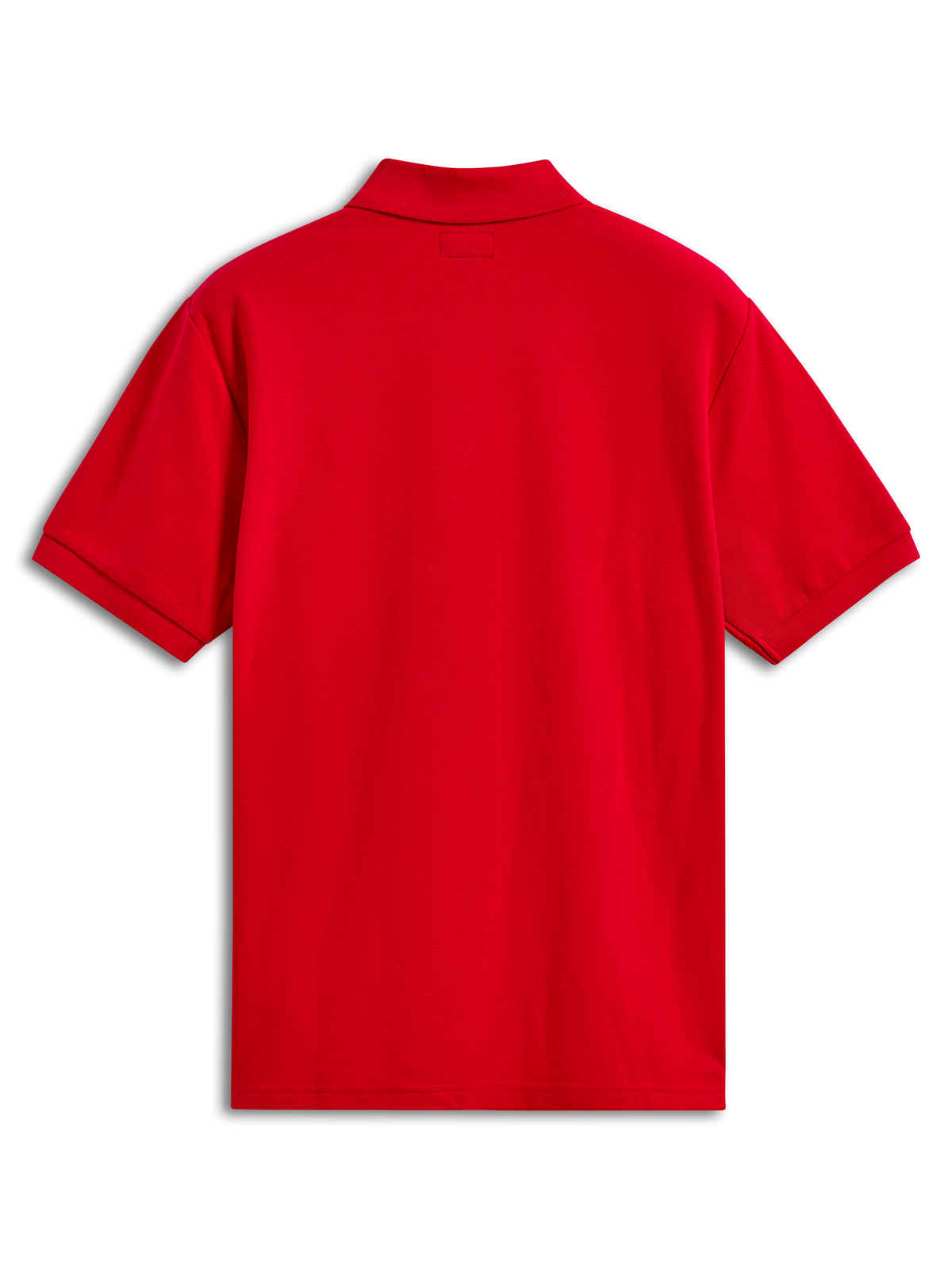 Alpinestars Endeavor Classic Polo, polo en piqué à manches courtes, rouge, vue de dos, avec col et poignets côtelés, texture maille piquée classique, sportswear décontracté