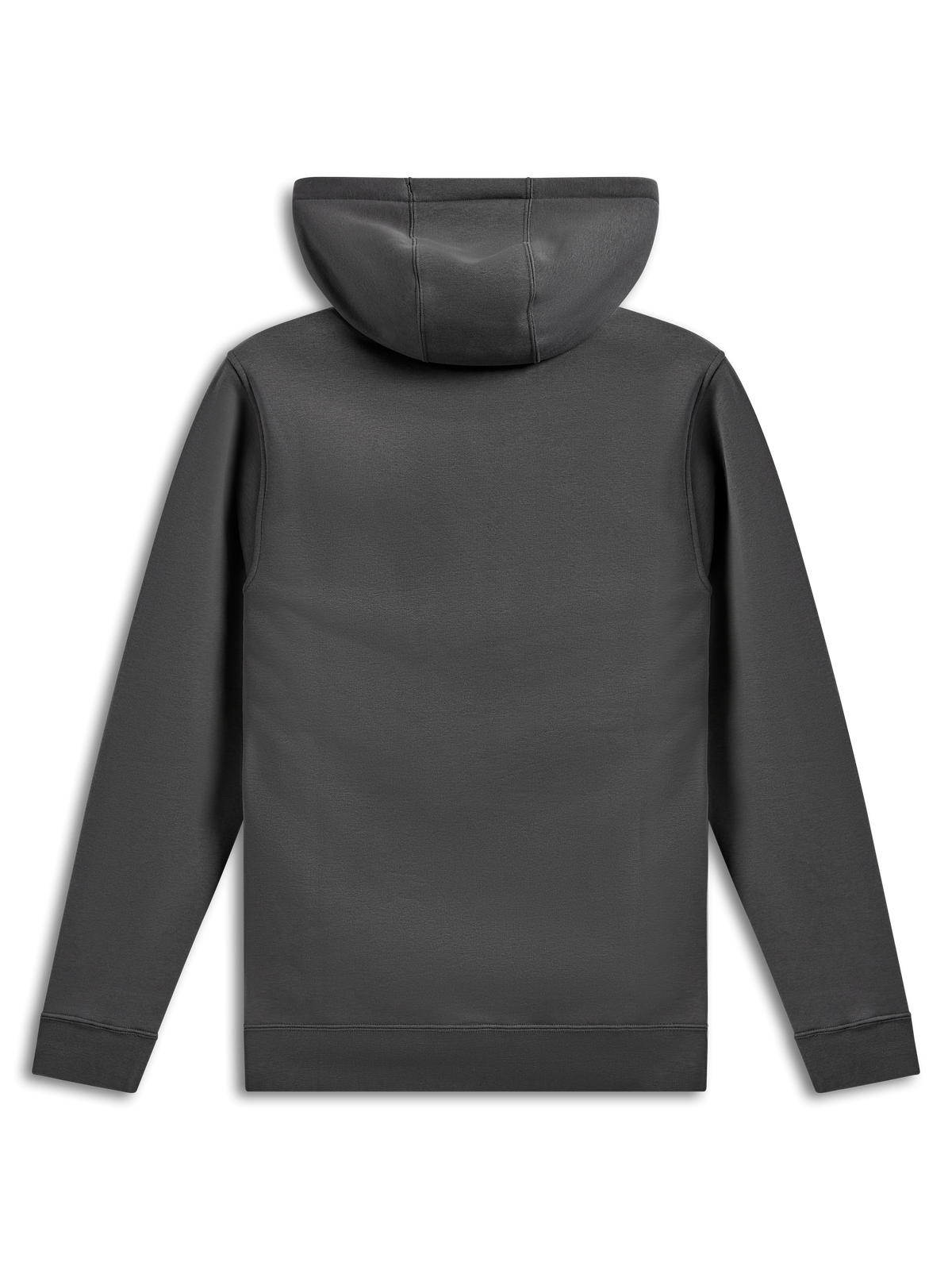 Alpinestars Sweat à Capuche Ellipsoid, sweat à capuche en polaire à enfiler, gris Gunmetal, vue de dos montrant le corps et les manches unis, poignets et ourlet côtelés, streetwear décontracté inspiré par les sports mécaniques
