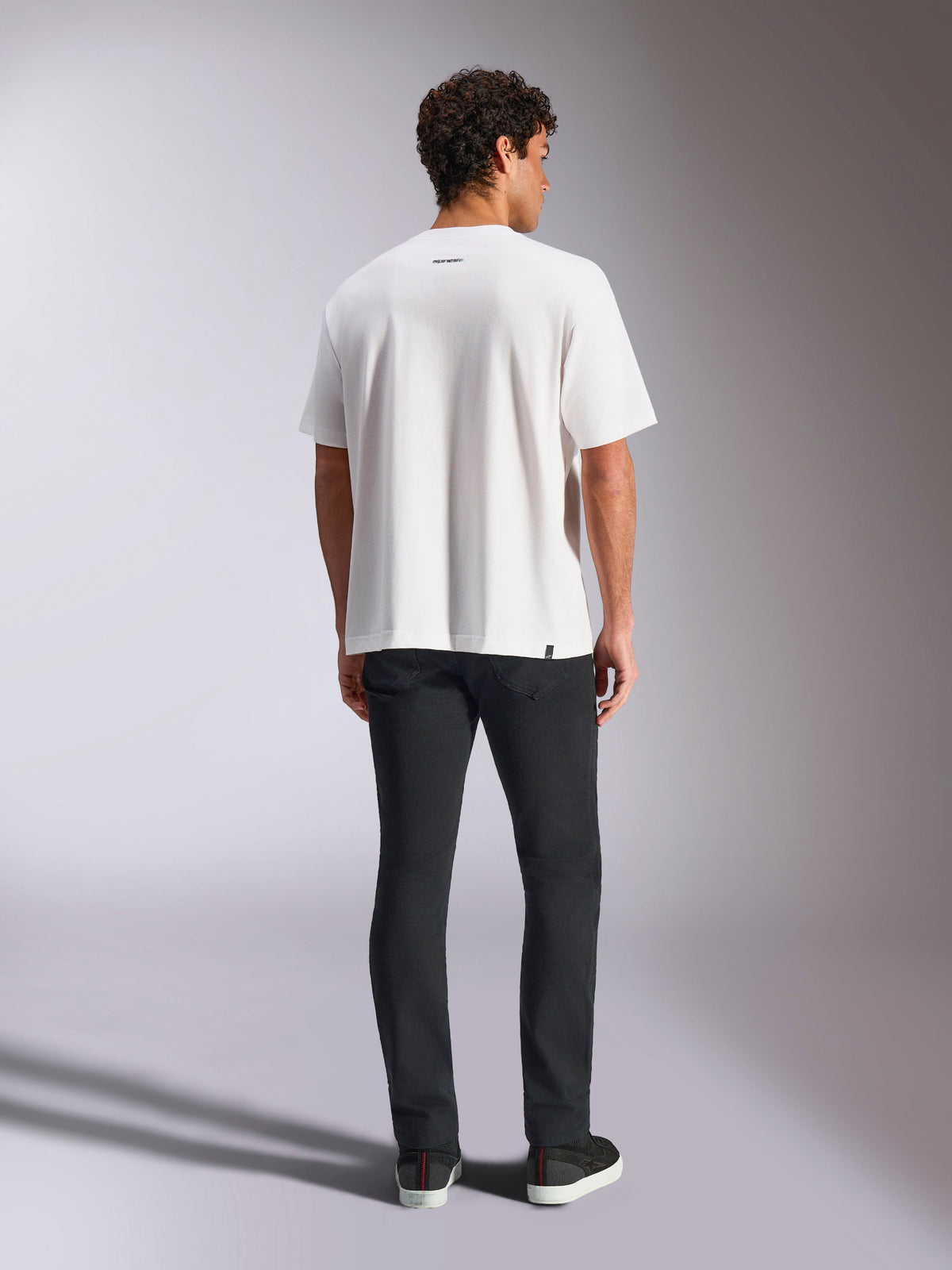 Alpinestars Focused Oversized CSF Tee, Short Sleeve T-Shirt, White, featuring a small Alpinestars word logo on the upper back, oversized relaxed fit, casual motorsport streetwear
