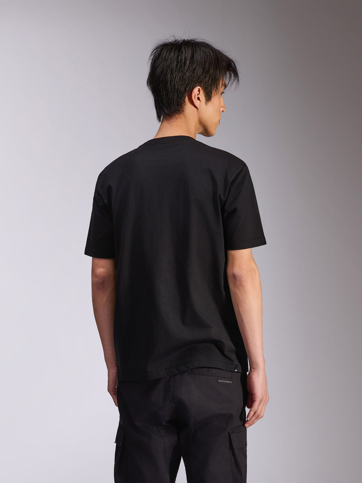 T-shirt Alpinestars Noka CSF, t-shirt à manches courtes, noir, vue de dos, streetwear décontracté inspiré du sport automobile