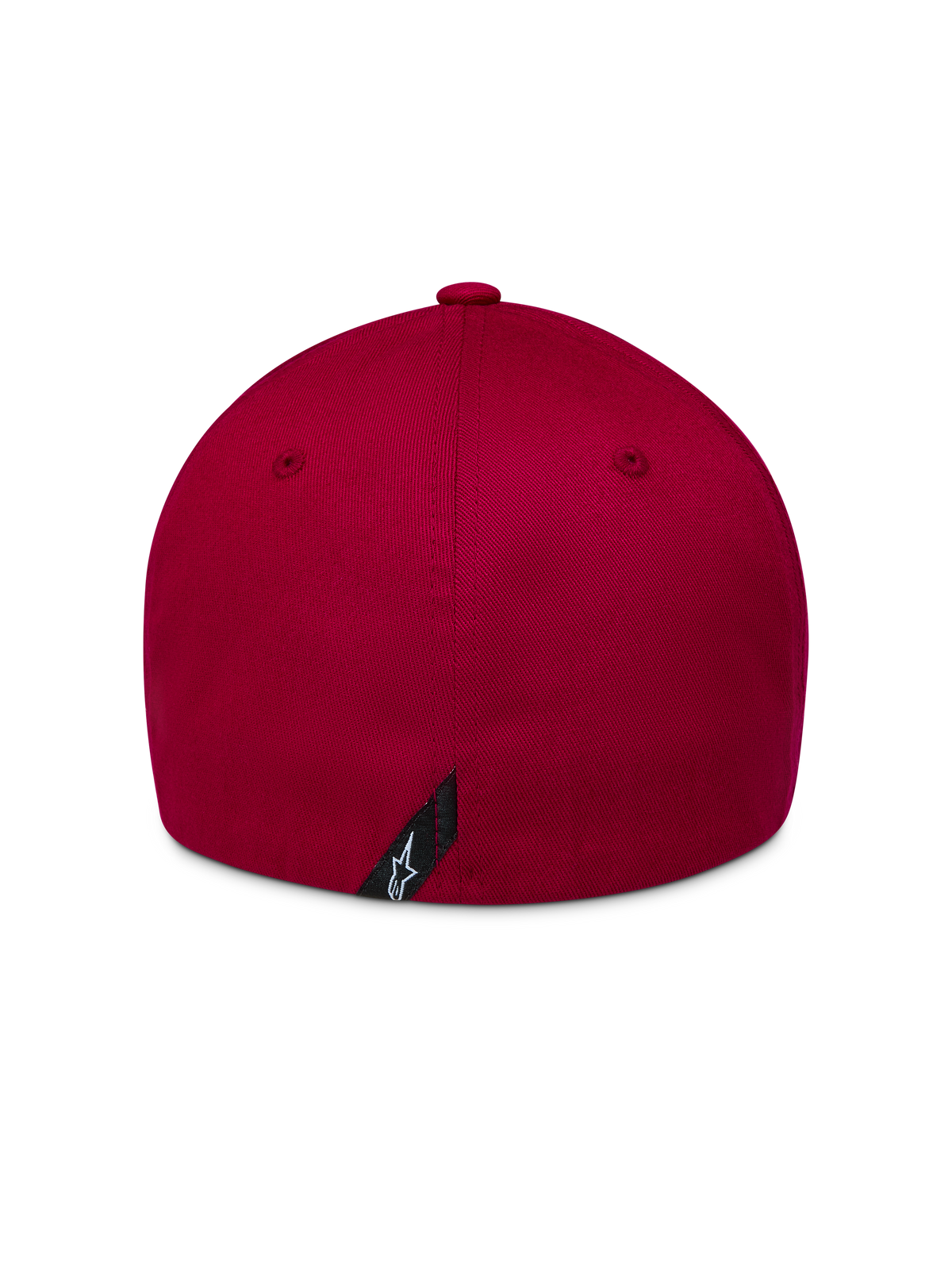 Alpinestars Pivot Casquette, casquette sportswear rouge foncé en sergé, vue arrière avec logo Astars et dos flexible.