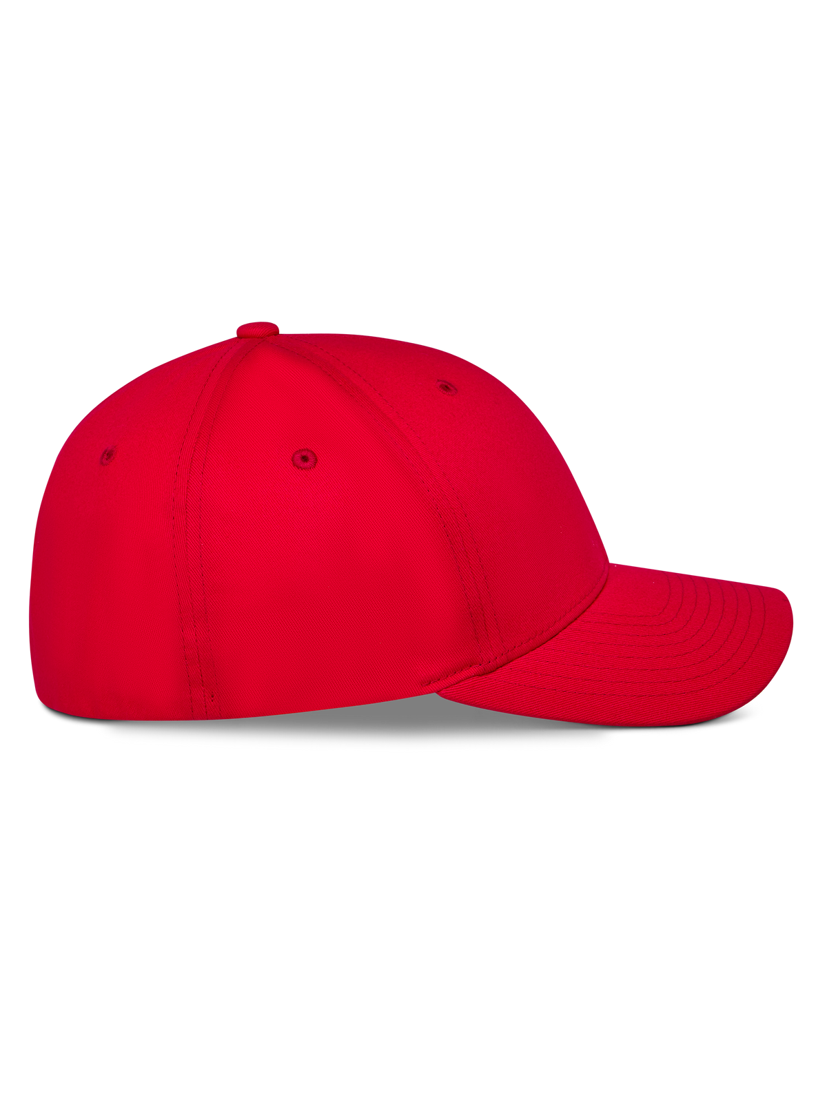 Alpinestars Pivot Hat, Red, side profile featuring curved bill and structured crown, twill fabric, casual motorsport sportswear