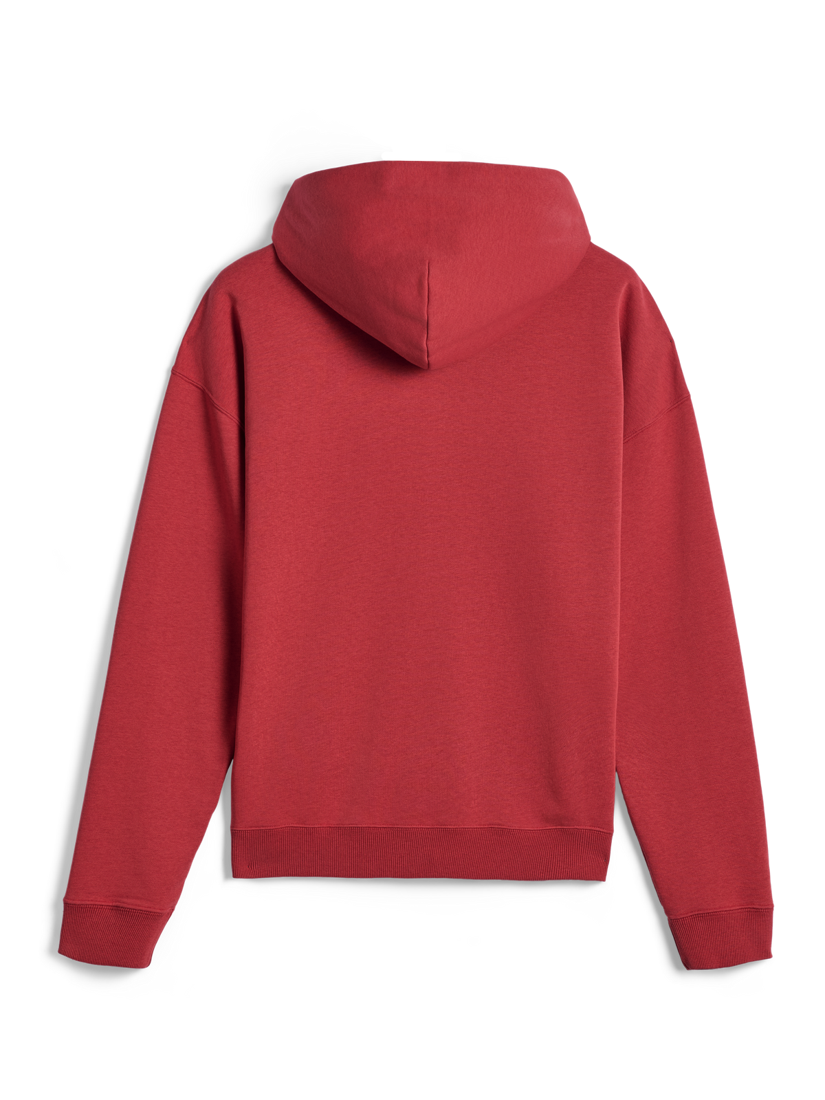 Alpinestars Essentials Ageless Zip Hoodie, vue arrière, rouge brique, streetwear décontracté, coupe décontractée avec poignets et ourlet côtelés, texture polaire douce et compacte