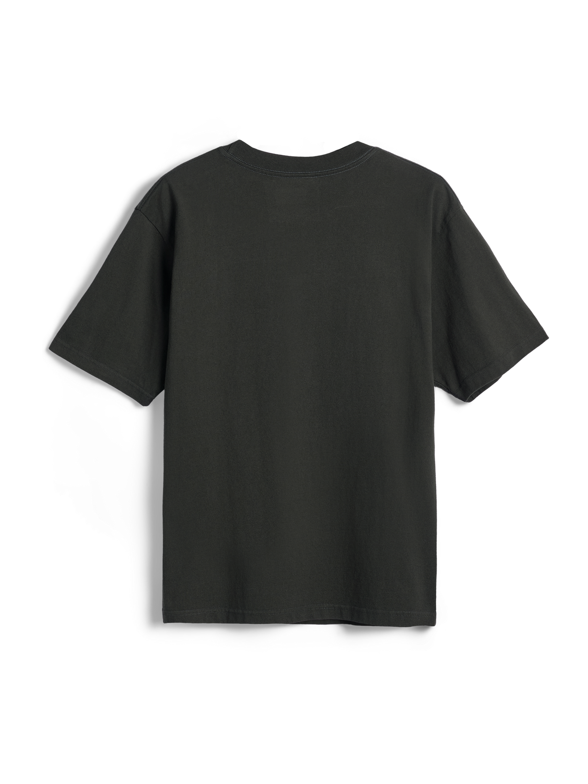 Alpinestars Essentials Ageless SS Tee, Short Sleeve T-Shirt, Off Black, back view, plain design with garment stone wash texture, relaxed fit, casual motorsport-inspired streetwear
