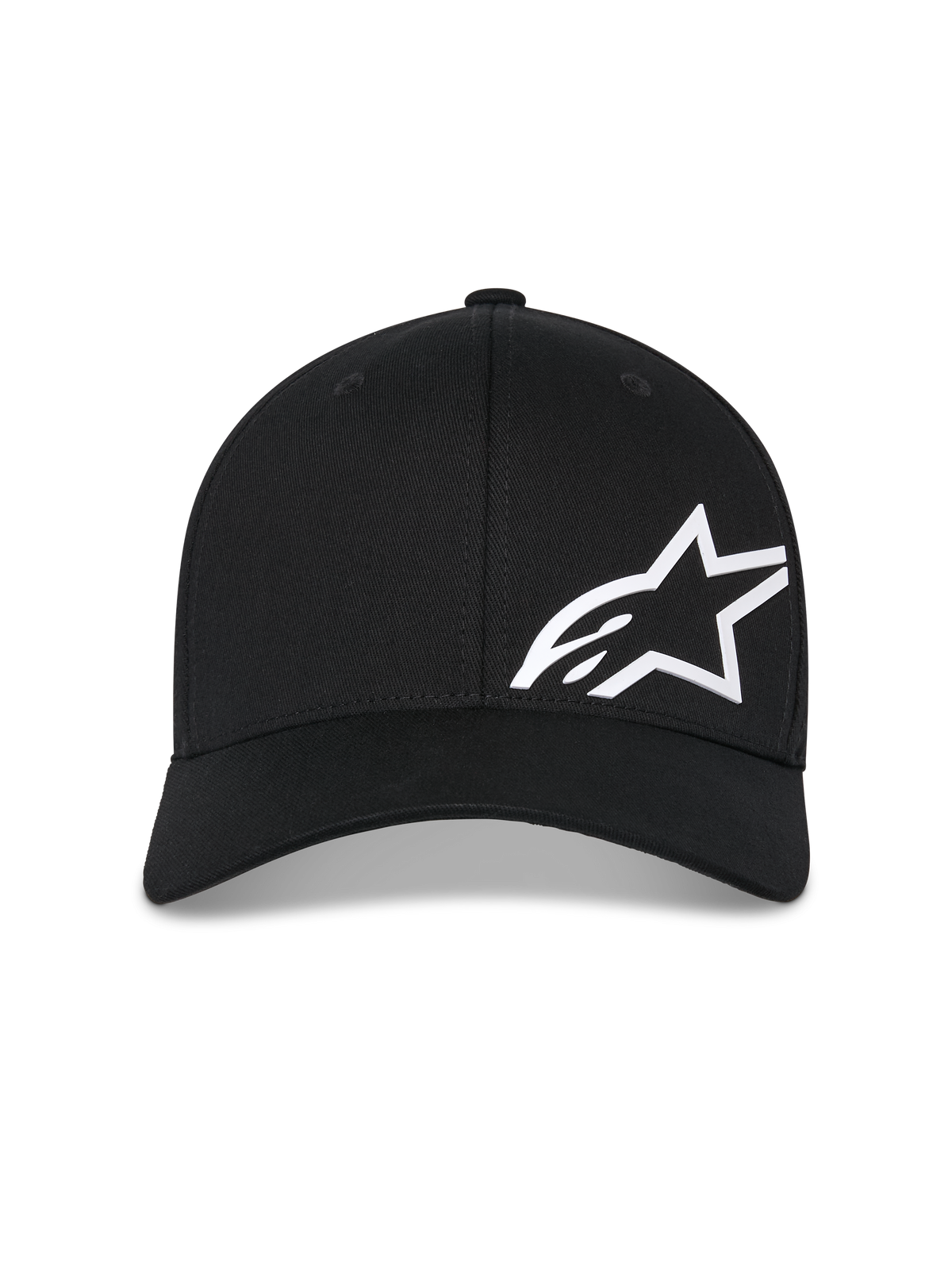 Casquette Alpinestars Corp Shift Multi, casquette de baseball noire, logo Astars blanc imprimé en 3D sur le devant, visière courbée, couronne structurée, couvre-chef décontracté d'inspiration sport automobile