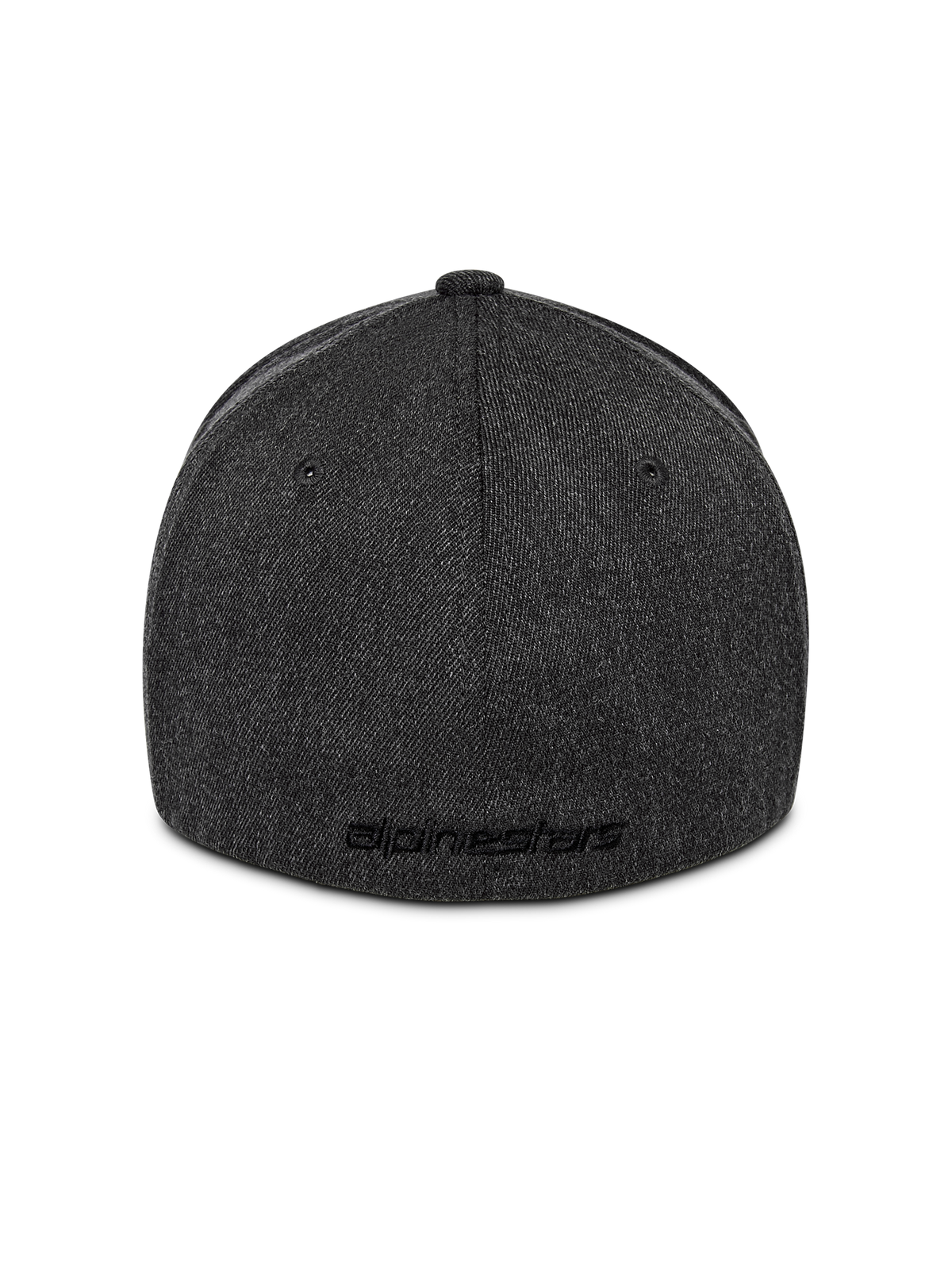 Casquette Alpinestars Corp Shift Multi, vue arrière, gris foncé chiné, dotée d'un design à dos flexible avec logo brodé plat, couronne structurée, accessoire décontracté d'inspiration sports mécaniques