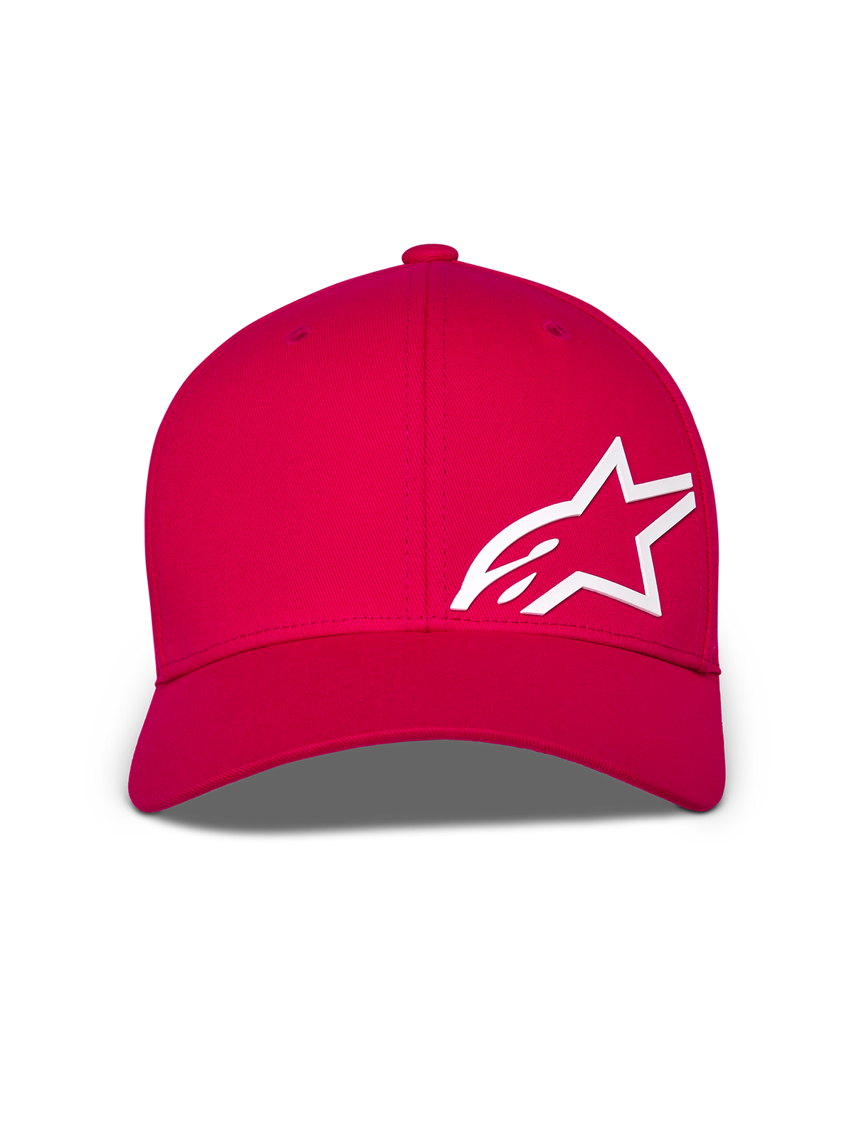 Casquette Alpinestars Corp Shift Multi, casquette de baseball, rouge, avec un grand logo Astars blanc en impression 3D à l'avant, visière courbée et couronne structurée, couvre-chef motorsport décontracté