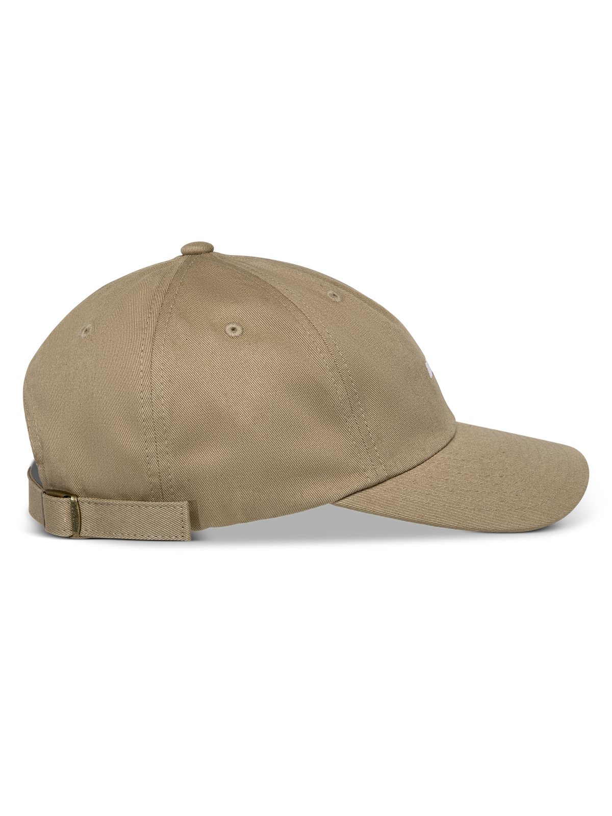 Casquette Alpinestars Deduce Strapback, kaki, vue de profil, visière courbée et couronne basse non structurée, matière en sergé de coton avec fermeture arrière réglable et logo brodé à plat.