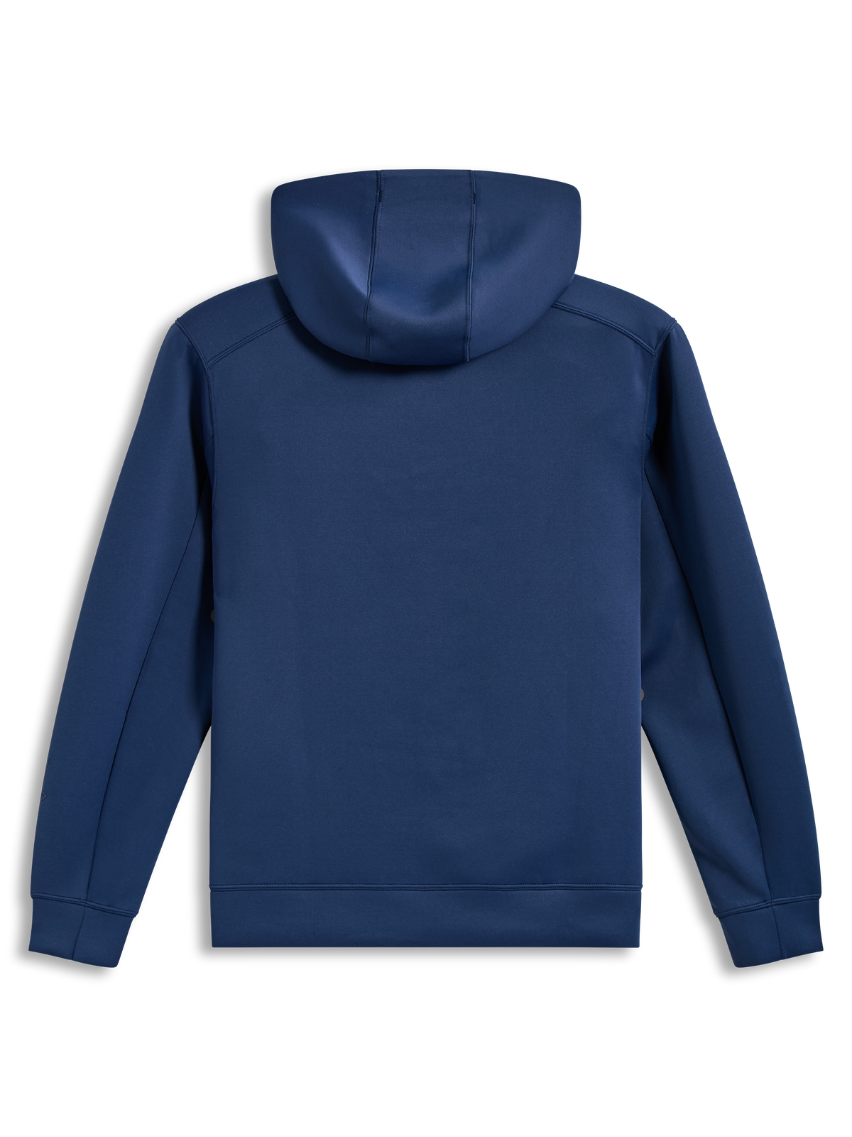 Alpinestars Datrix Hoodie, sweat à capuche bleu acier en polaire double face, vue de dos avec doublure en mesh