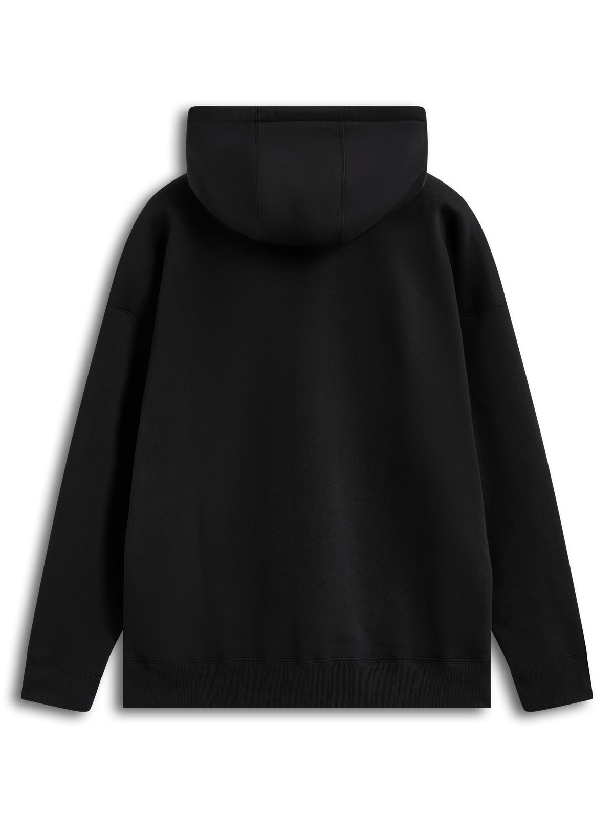 Alpinestars Entity Oversized Hoodie, sweat à capuche noir en polaire, capuche doublée, poignets côtelés, vue de dos
