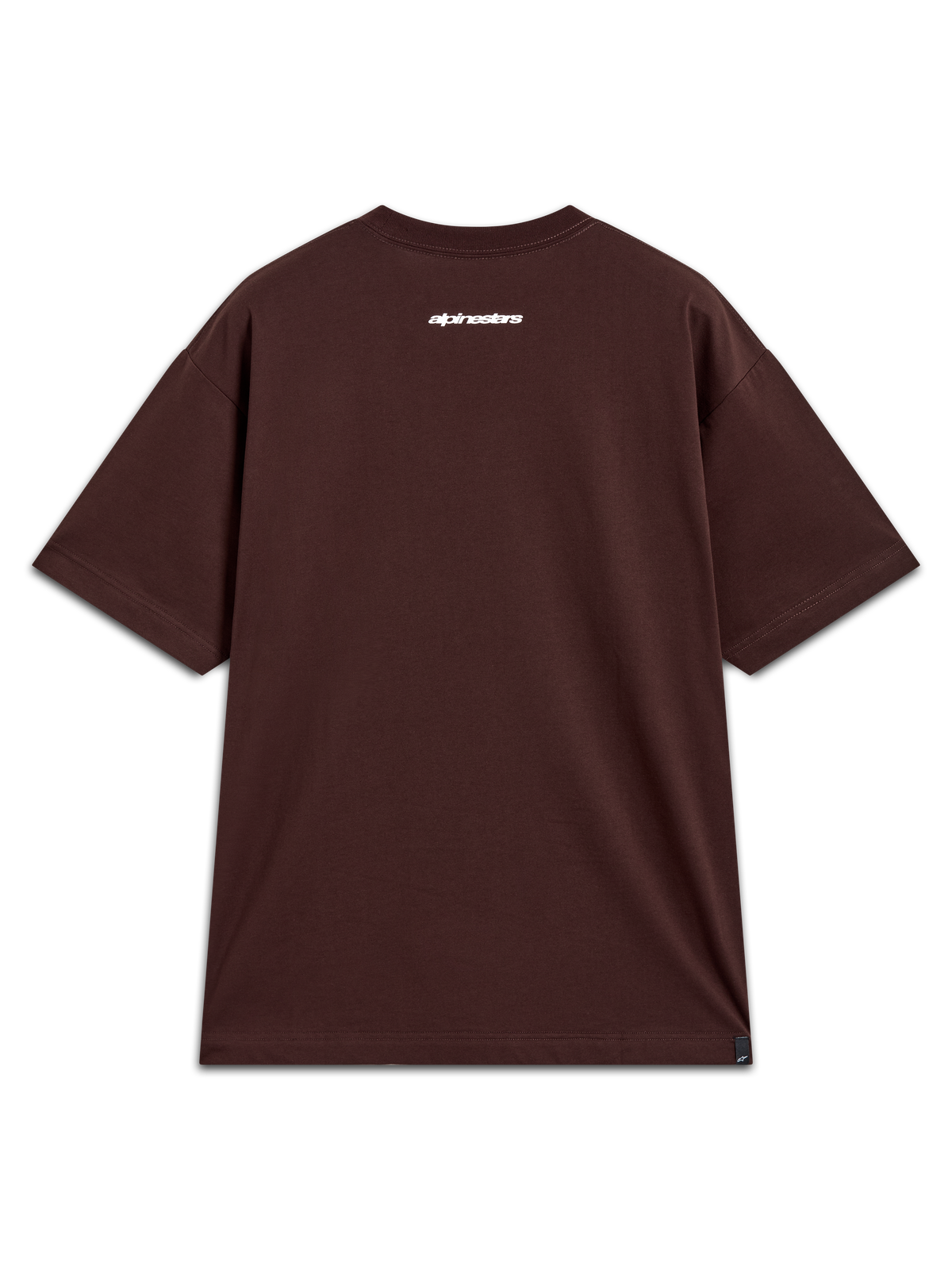 Alpinestars Prelude Oversized CSF Tee, t-shirt à manches courtes marron, vue de dos avec logo Alpinestars blanc