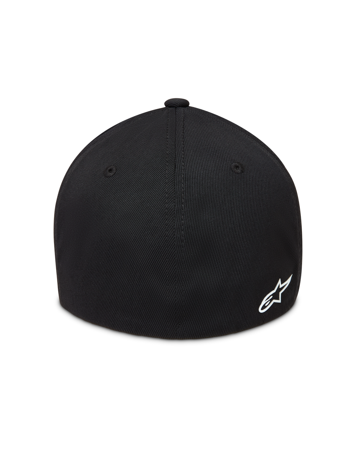 Alpinestars Points Casquette, casquette sportswear noire en nylon tactel avec dos flexible et logo Astars blanc, vue de dos