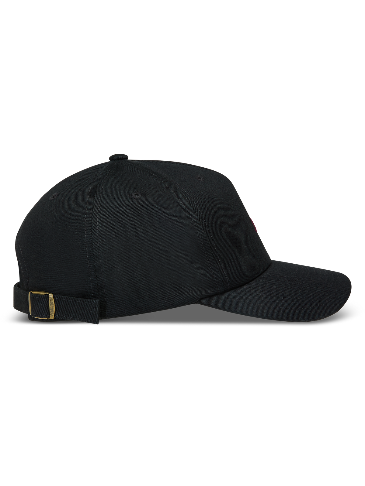 Alpinestars Explorer Strapback, casquette de sportswear noire en sergé, visière incurvée et boucle métallique.