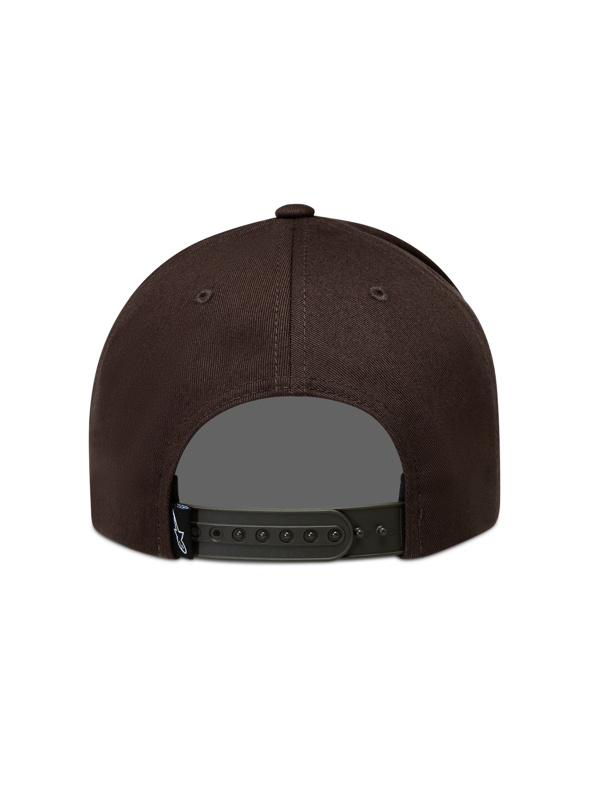 Alpinestars Combo Logo Snapback, casquette sportswear marron avec fermeture à pression ajustable, vue arrière
