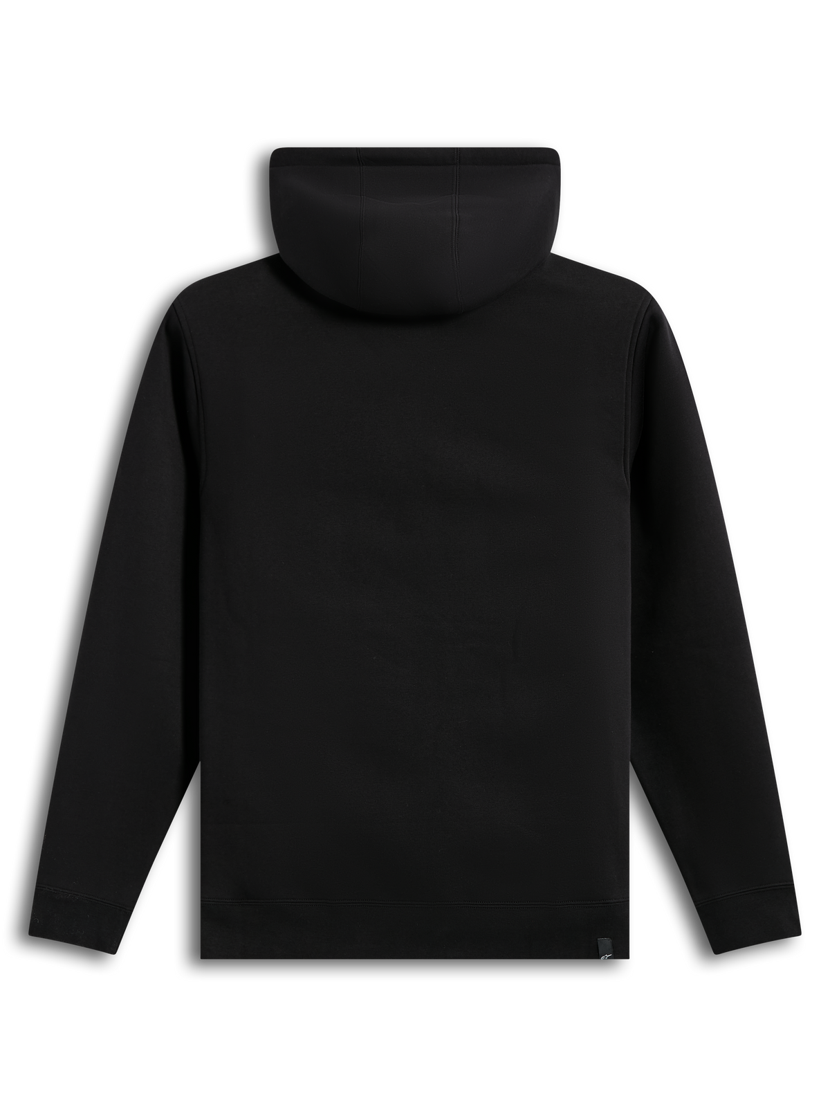 Alpinestars Ageless V3 Hoodie, sweat à capuche de sportswear noir en polaire, vue de dos avec poignets et ourlet côtelés