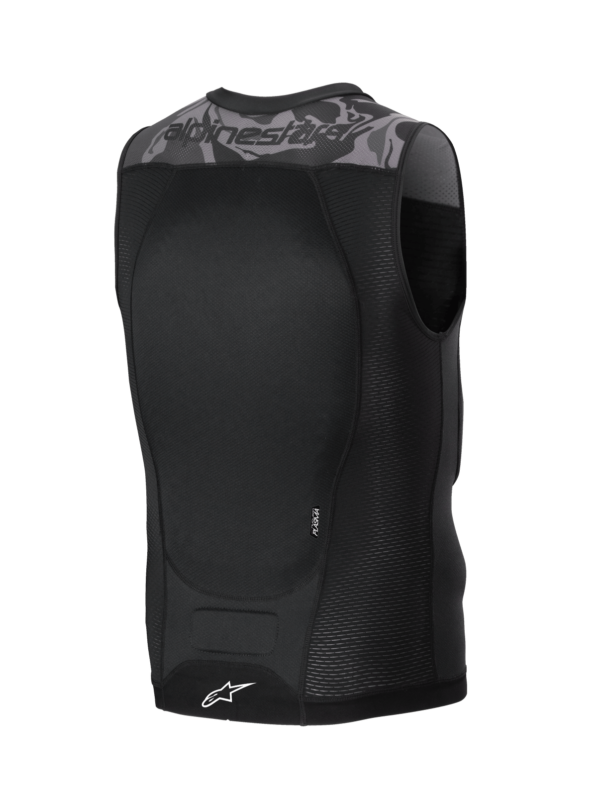 Alpinestars Gilet De Protection A-Motion Plasma, gilet de protection VTT et tout-terrain pour homme, noir et camouflage, avec protection dorsale Nucleon Plasma et construction en maille respirante, vue de dos