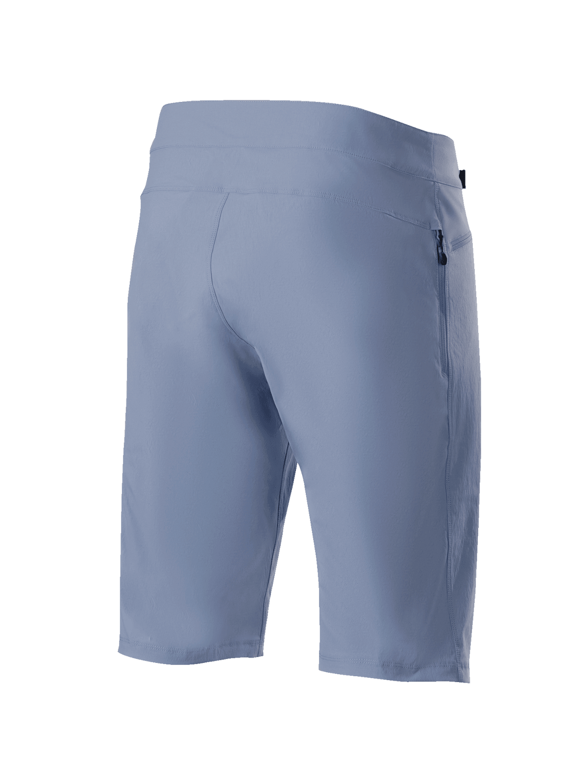 Alpinestars A-Dura Shorts, Infinity Blue, MTB cycling shorts, rear view featuring zippered pocket and technical stretch fabric, durable off-road apparel