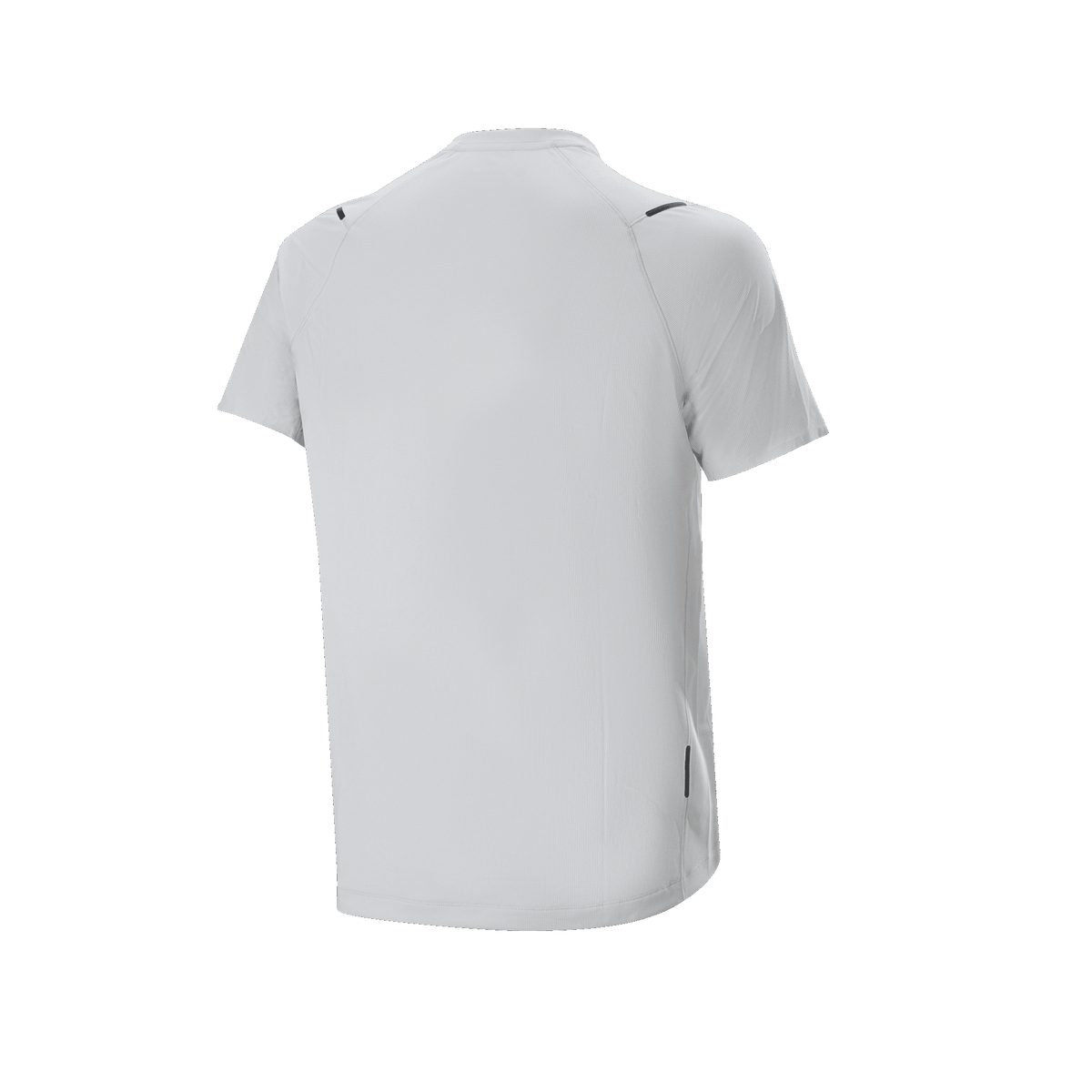 Maillot Alpinestars A-Aria Astar, maillot de cyclisme à manches courtes, White Dove, vue de dos présentant un tissu léger et respirant, une coupe allongée à l'arrière pour une meilleure protection et des accents réfléchissants discrets.