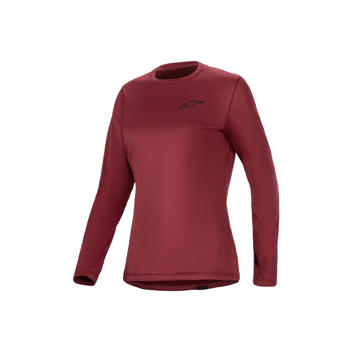Alpinestars Maillot Thermique Stella A-Dura, maillot de VTT à manches longues pour femme, bourgogne, haut thermique doublé de polaire avec pan arrière allongé