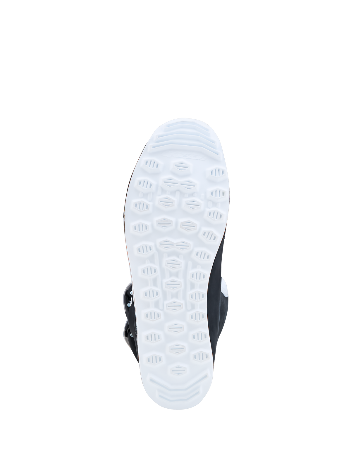 Bottes Alpinestars Tech-T, semelle blanche à haute adhérence pour moto de trial, noires, pour terrains accidentés