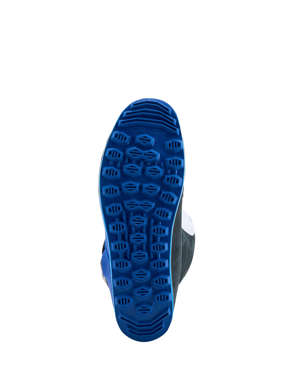 Alpinestars Bottes Tech-T, bottes de moto trial pour homme, semelle bleue adhérente pour un ressenti précis des repose-pieds