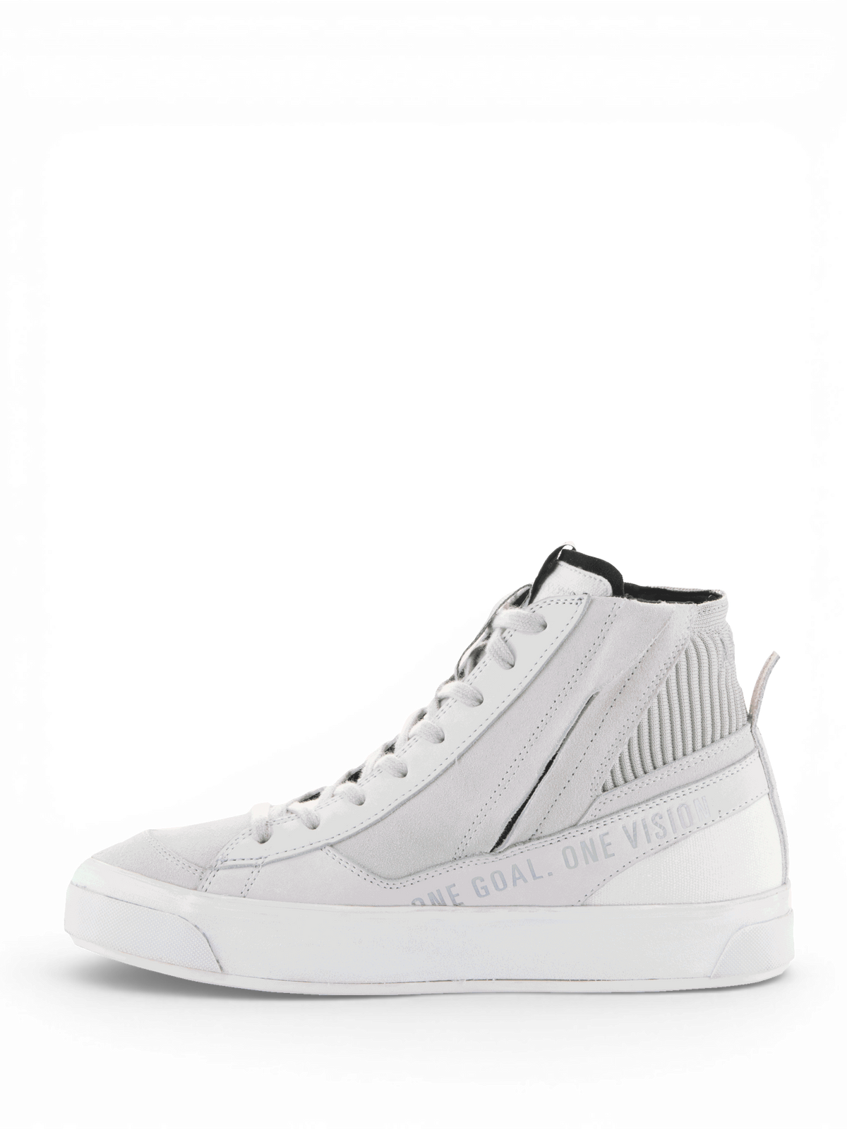 Alpinestars Stella Stated Podium, chaussures de moto urbaines pour femme, blanches et grises, avec zip latéral et semelle vulcanisée, style sneaker rétro épuré