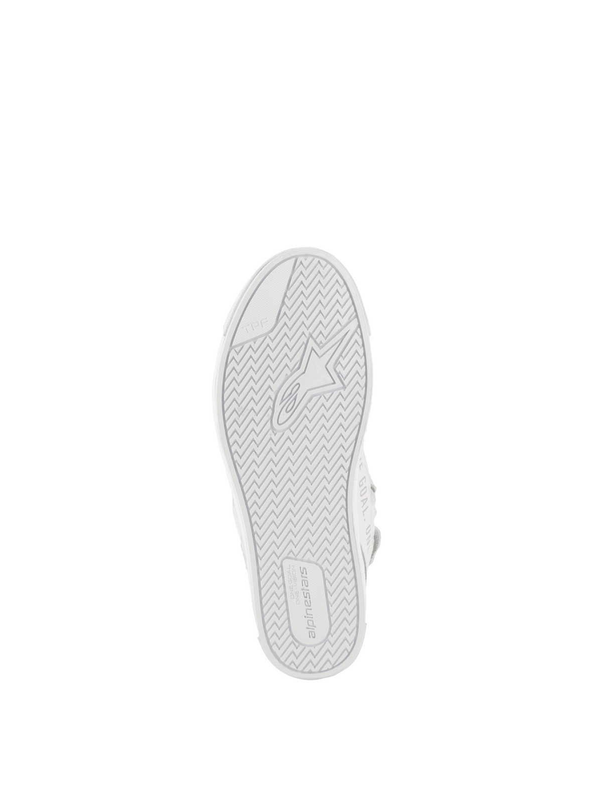 Alpinestars Stella Stated Podium, chaussures de moto urbaine pour femme, blanche et grise, semelle en caoutchouc vulcanisé à haute adhérence.