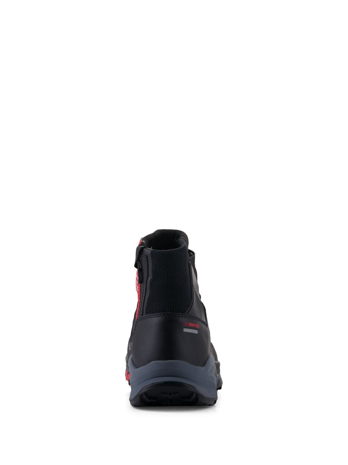 Alpinestars Speedforce XR Shoes, Black and Red motorcycle riding shoes with high-cut ankle support and urban contemporary style.