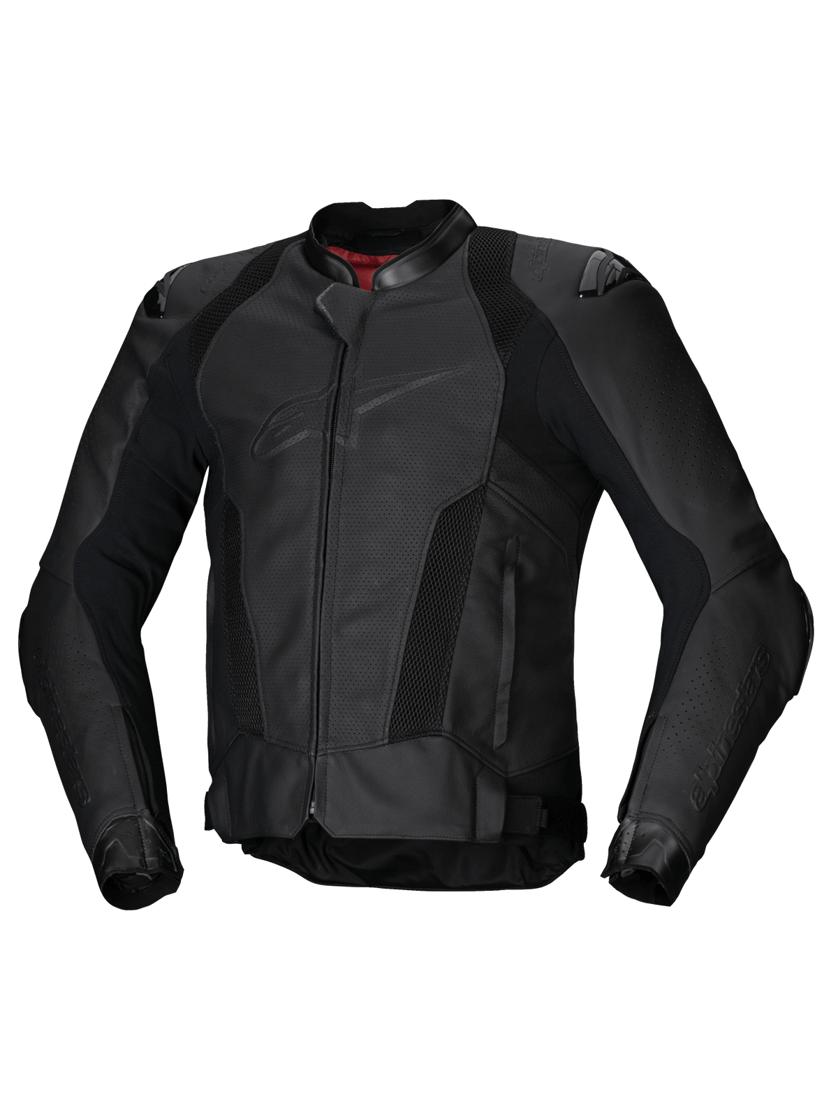 Alpinestars Veste En Cuir Missile V3 Airflow, veste de moto racing pour homme, noire, perforée en cuir de bovin premium, compatible Tech-Air, certifiée CE