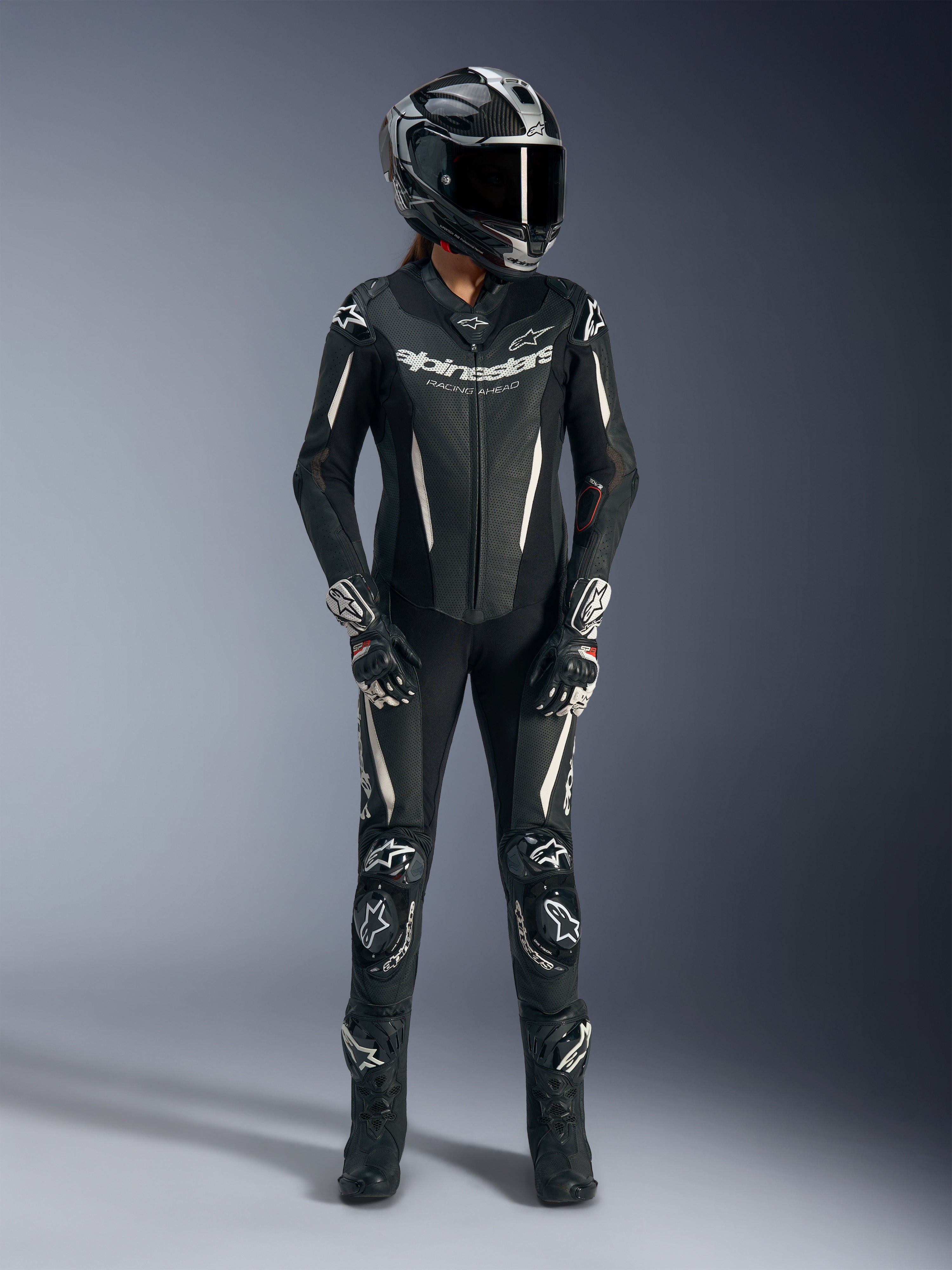 Stella GP-R7 1PC - Black Motorcycle Suit