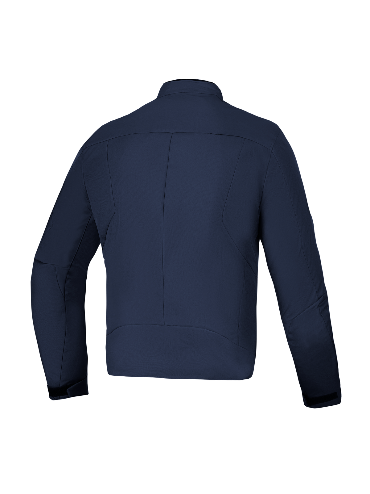 Alpinestars C 1 Waterproof Veste, veste de moto urbaine et contemporaine, bleu foncé, vue de dos avec motif dorsal en 3D et coupe standard