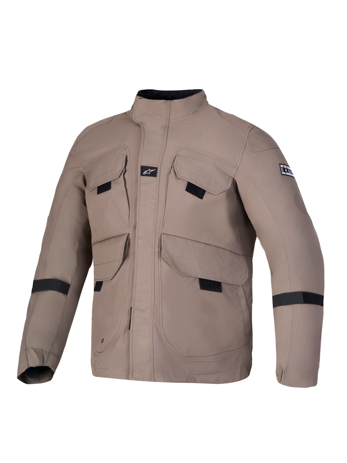 Alpinestars Altan Drystar Veste, veste de moto urbaine contemporaine marron et noire, design multipoches avec construction imperméable et protections d'épaules et de coudes