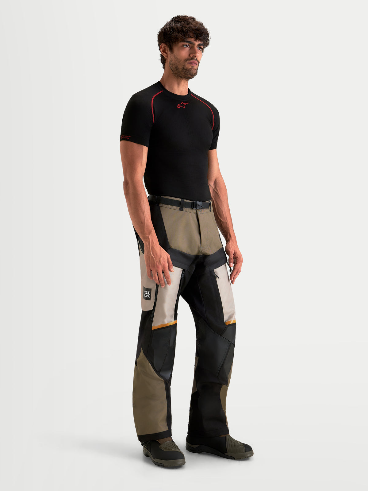 Alpinestars Harok V 2 Drystar, pantalon de moto adventure pour homme, aluminium, marron et noir, construction en tissu ripstop résistant et étanche