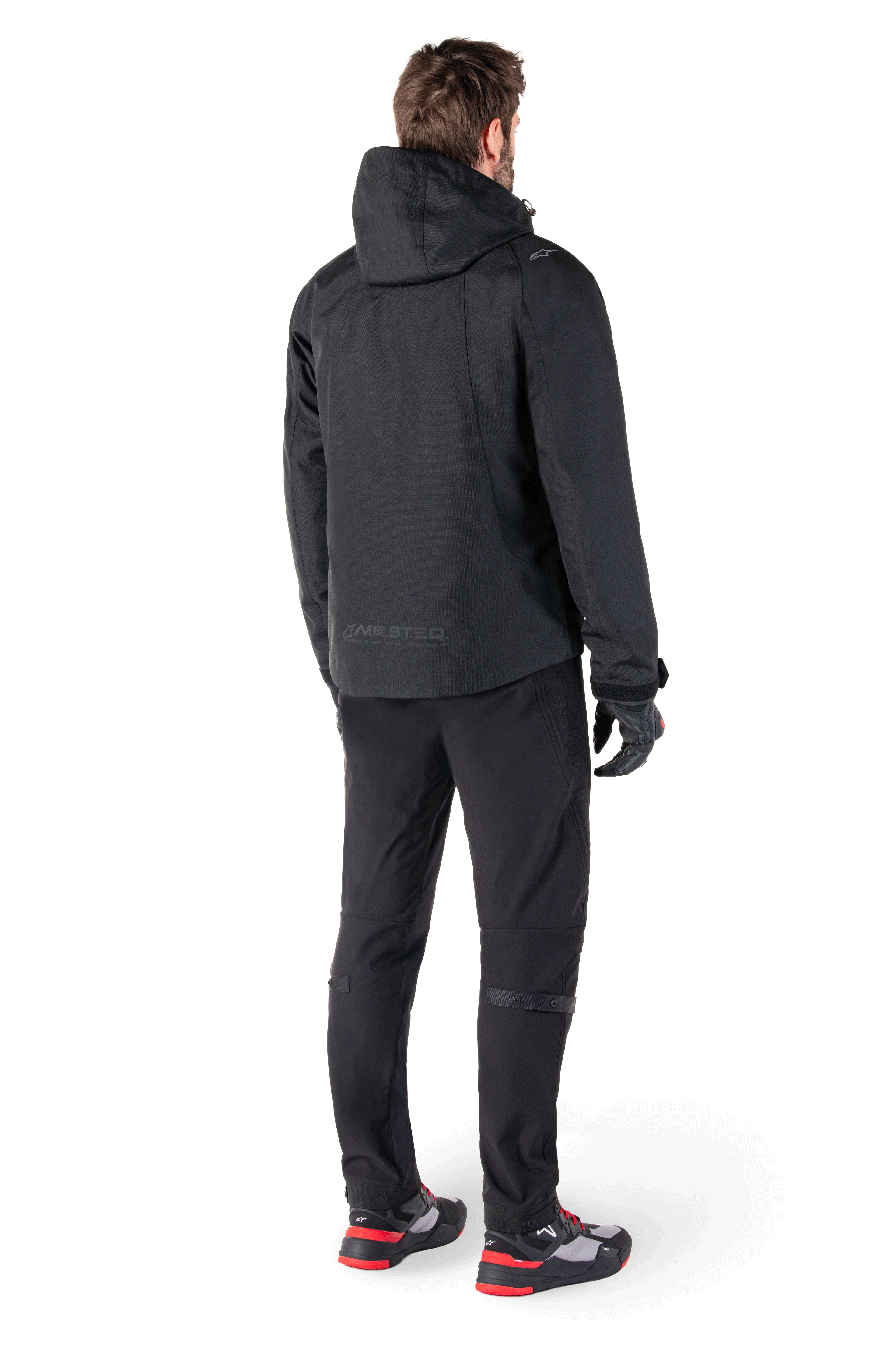 Parka Alpinestars Morush, veste de moto urbaine noire imperméable pour homme, textile compatible Tech-Air 3.