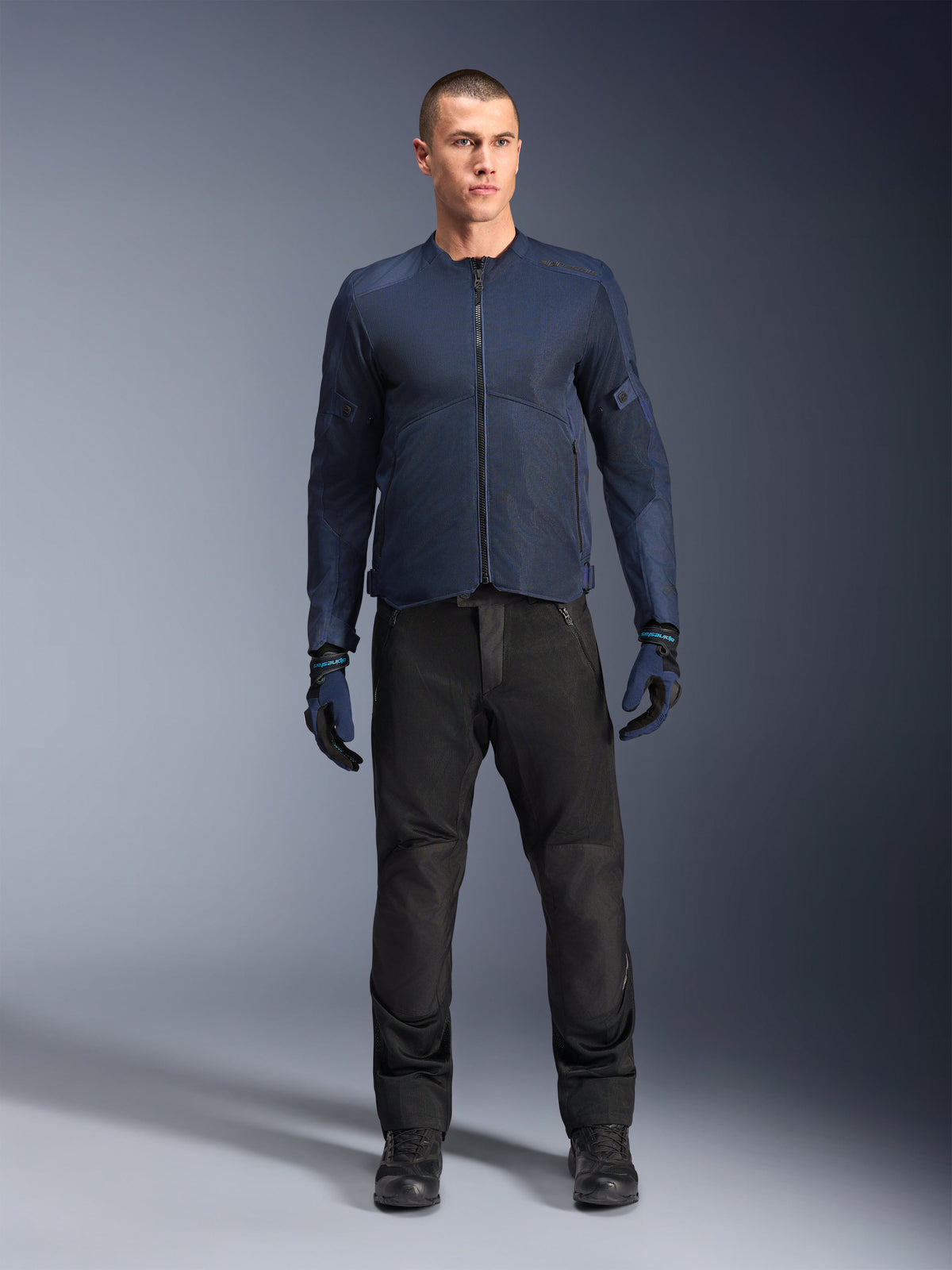 Veste Alpinestars C-1 Air bleue en maille technique pour homme, idéale pour la moto urbaine, le touring et le quotidien.