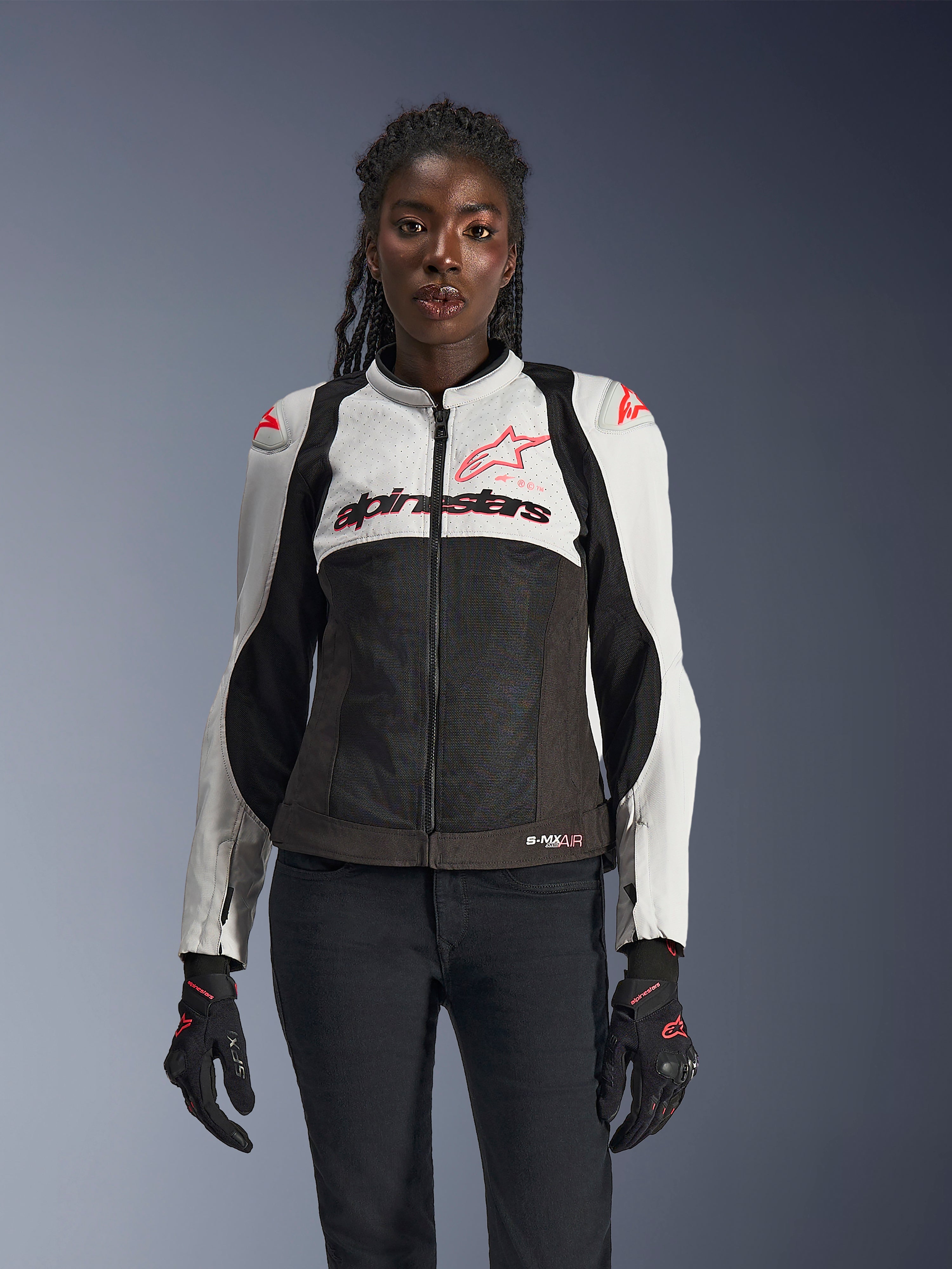 Stella SMX Air - Gray Motorcycle Jacket | Alpinestars®