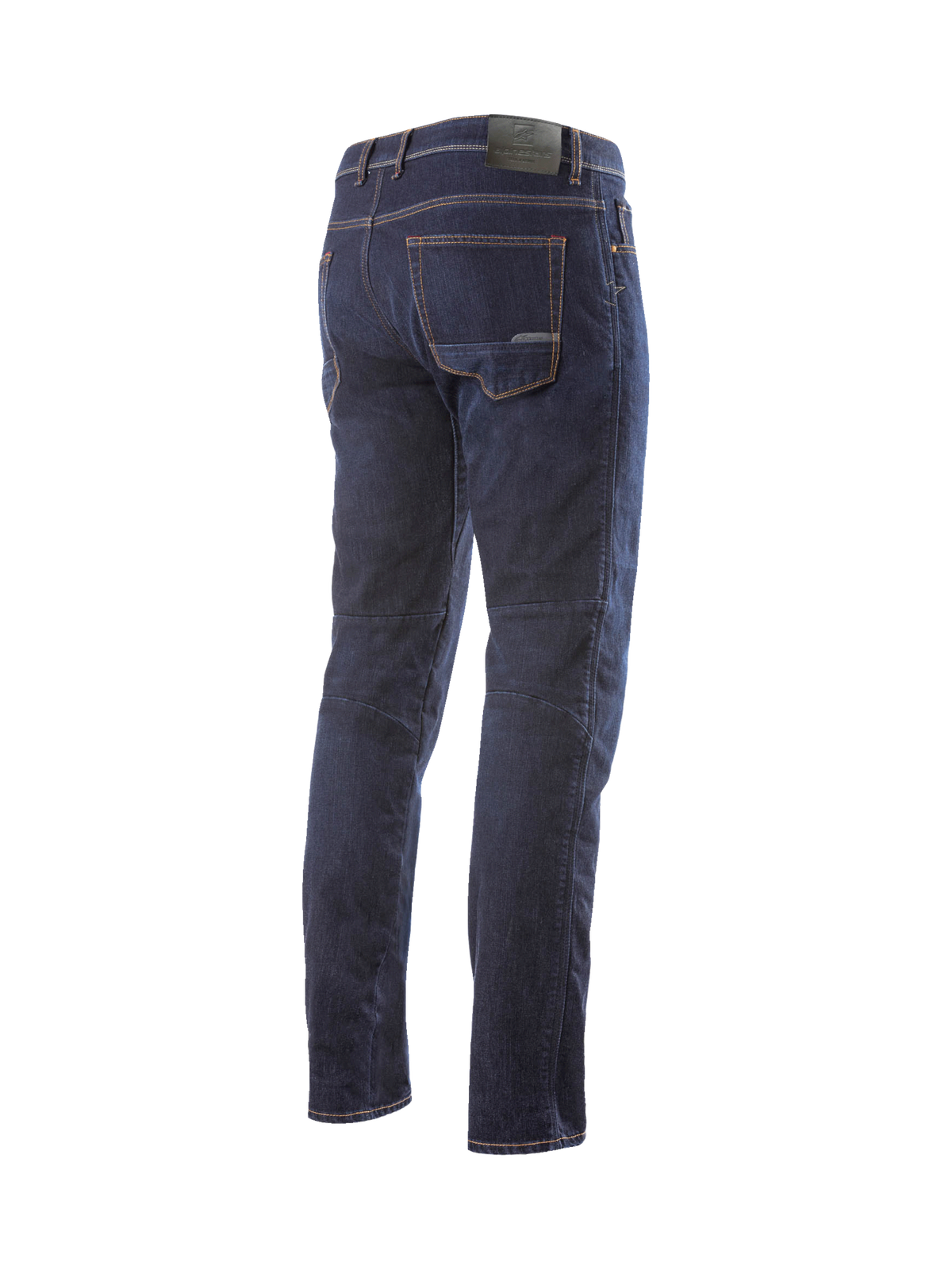 Alpinestars Pantalon Denim Radium, jean de moto pour homme, bleu foncé, denim Cordura extensible, coupe standard, vue de dos.