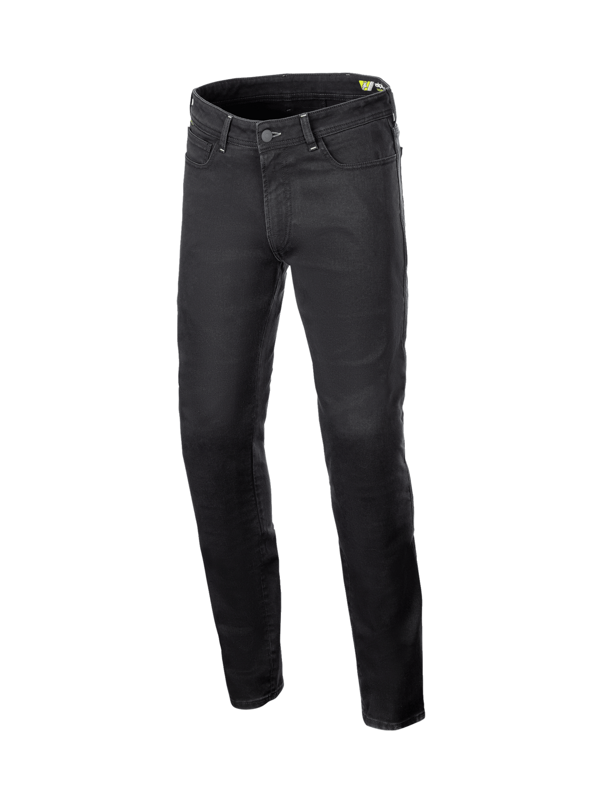 Alpinestars pantalon denim Copper V3, jean de moto pour homme, noir, denim de coton extensible renforcé en fibres d'aramide, coupe droite urbaine