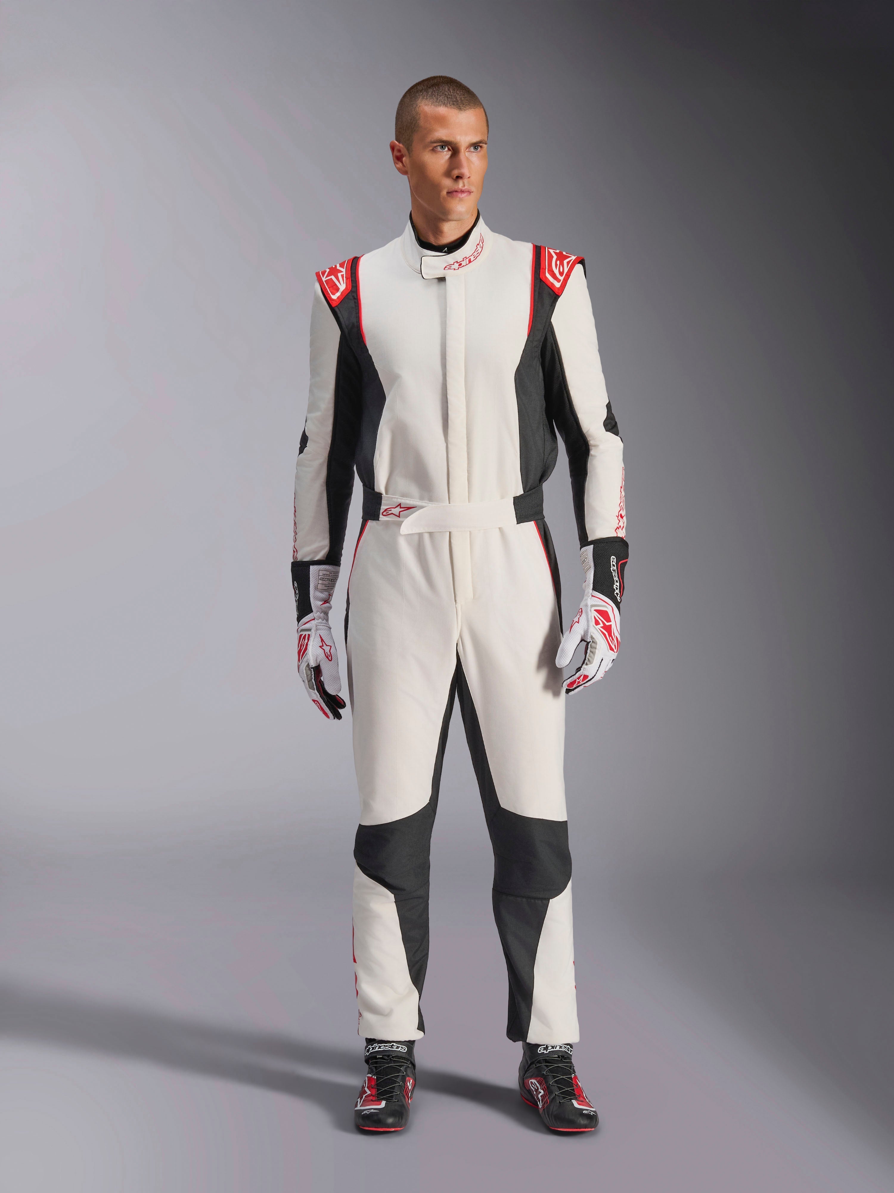 GP Tech V4 - White Auto Suit | Alpinestars®