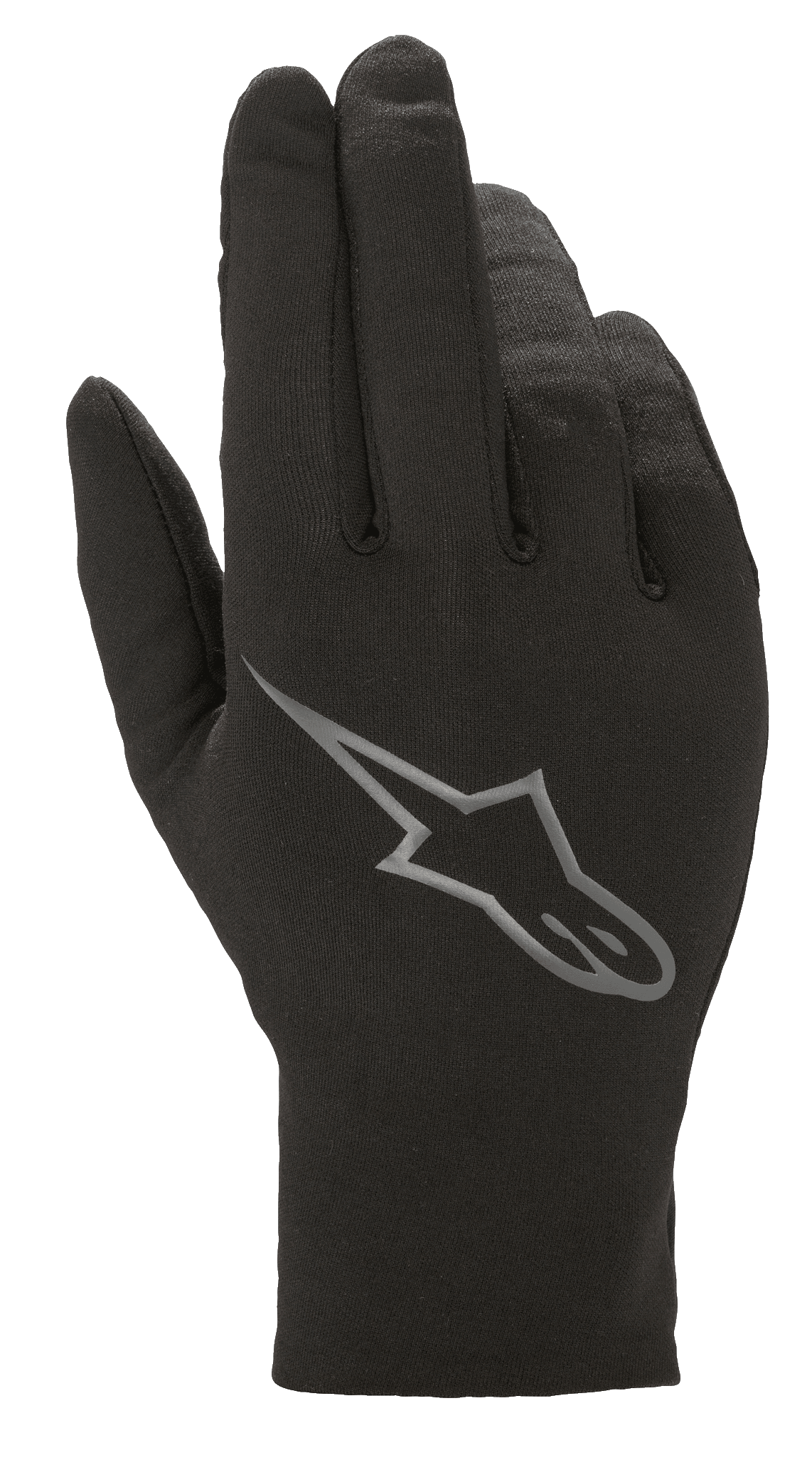 Sous-gant Alpinestars Range 2 In One GORE-TEX, doublure thermique en polaire amovible, noir avec logo Astars gris sur le dos de la main, accessoire de gant de moto multi-saison