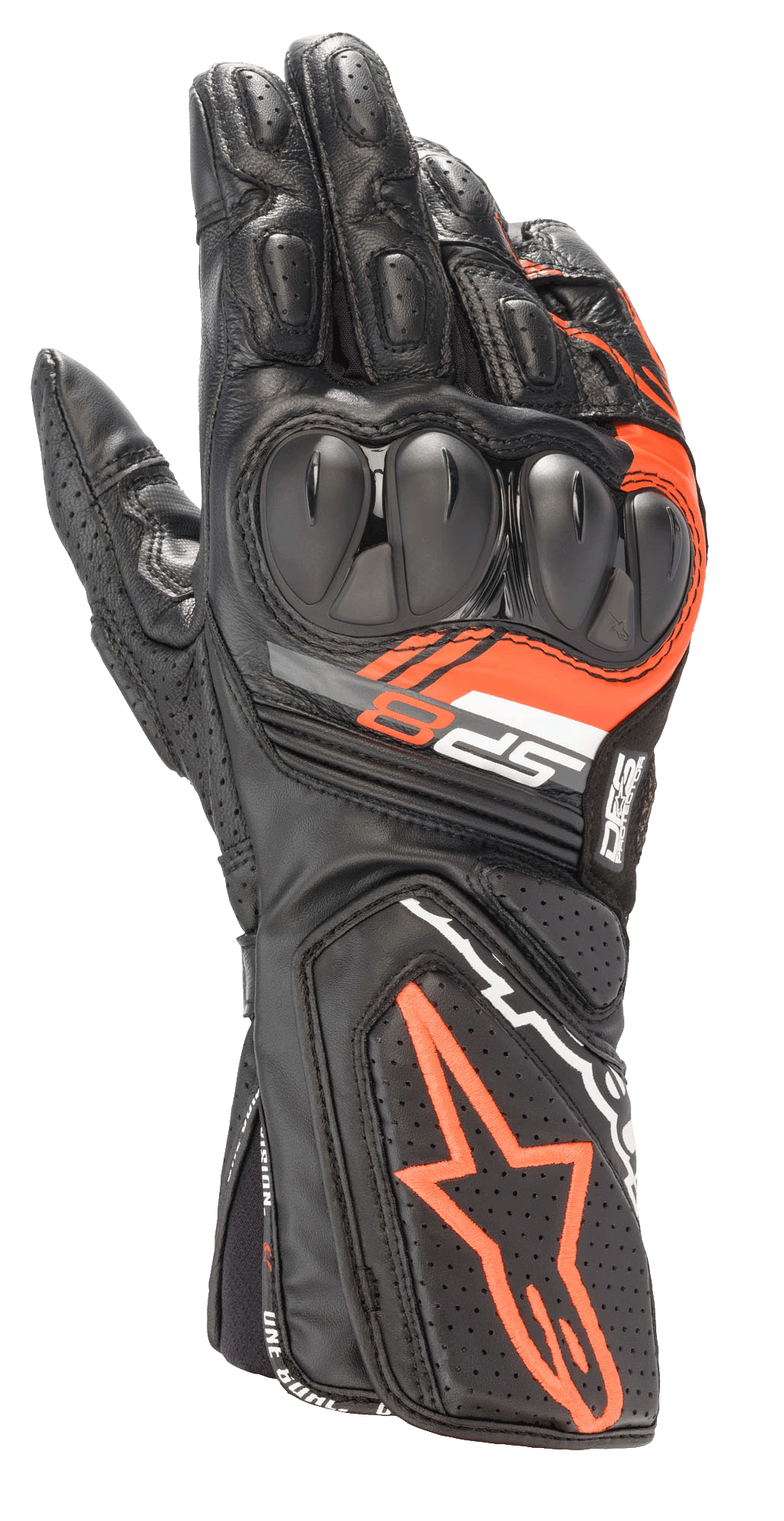 SP-8 V3 - Black Motorcycle Gloves | Alpinestars®