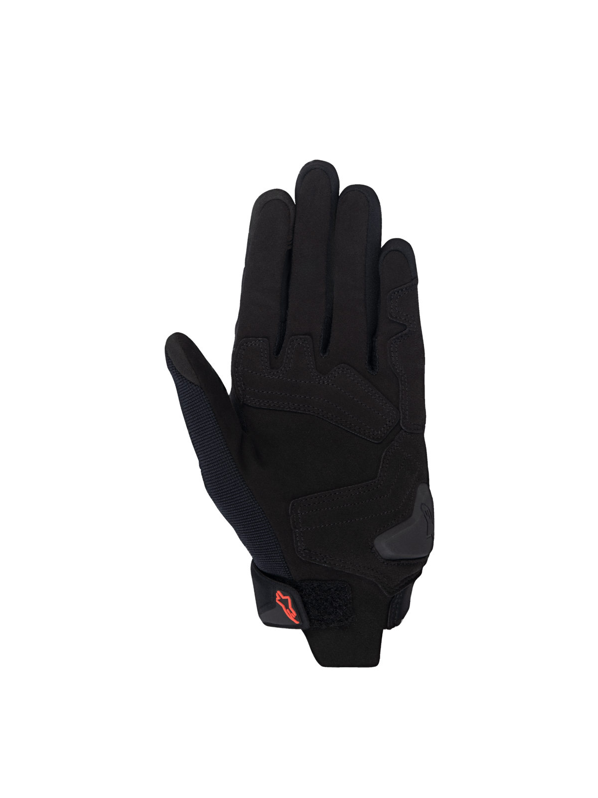 Alpinestars Stella SP X 1, gants de moto sport pour femme, noirs et rouges, paume en cuir synthétique avec sliders TPR