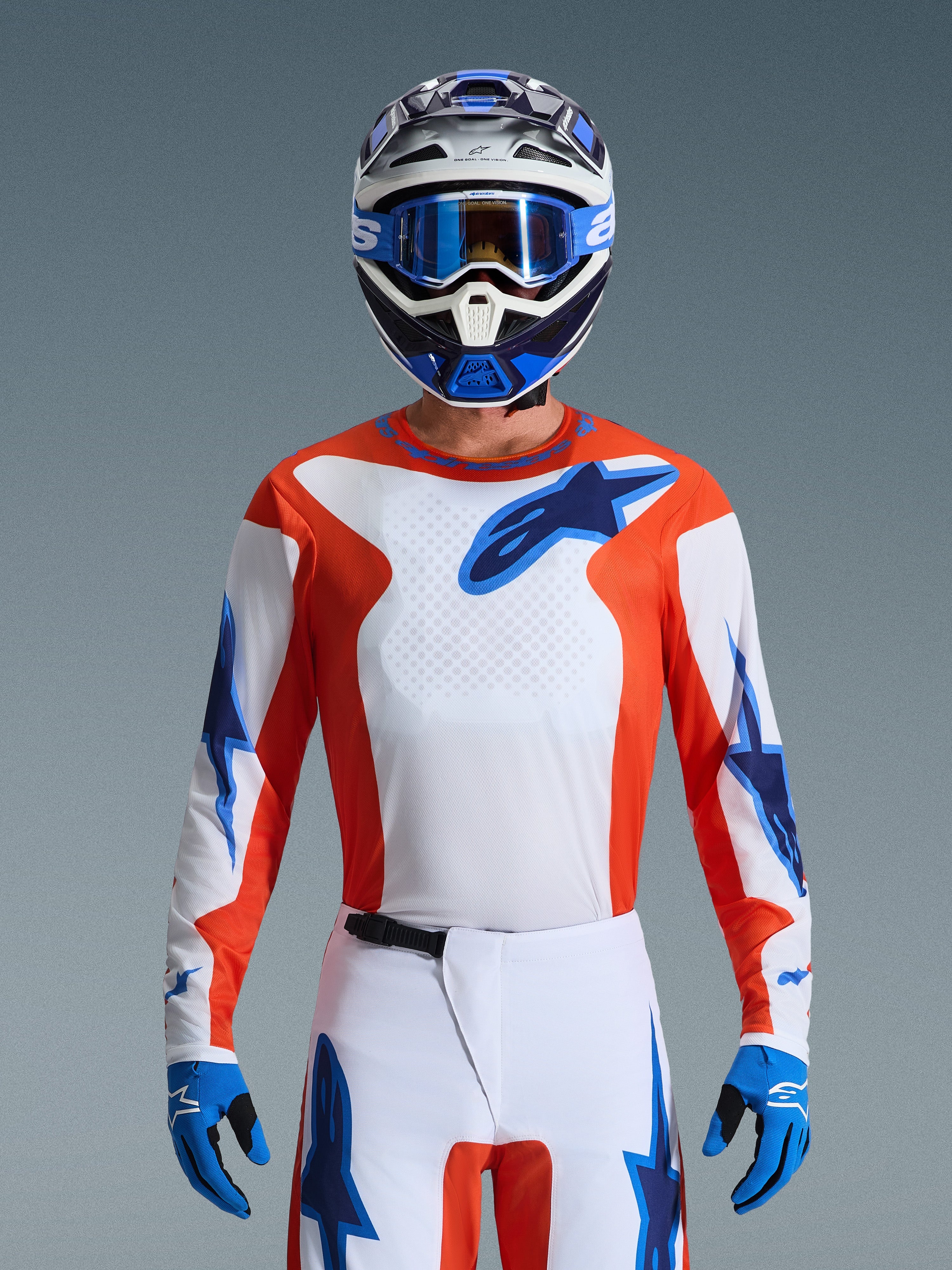 Christopher ユニフォーム 2026 Fluid Grid - Orange MX Jersey | Alpinestars®