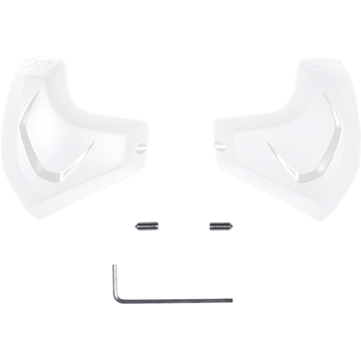 Alpinestars Sliders de Coude, blanc, kit de sliders de rechange comprenant deux inserts en polyuréthane, vis de montage et clé hexagonale, forme anatomique pour combinaisons de course moto