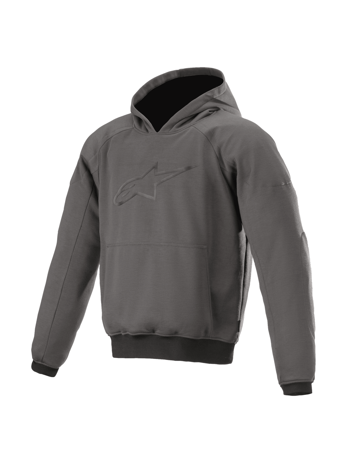 Alpinestars Ageless Hoodie, gray asphalt melange urban motorcycle riding jacket with protective armor.