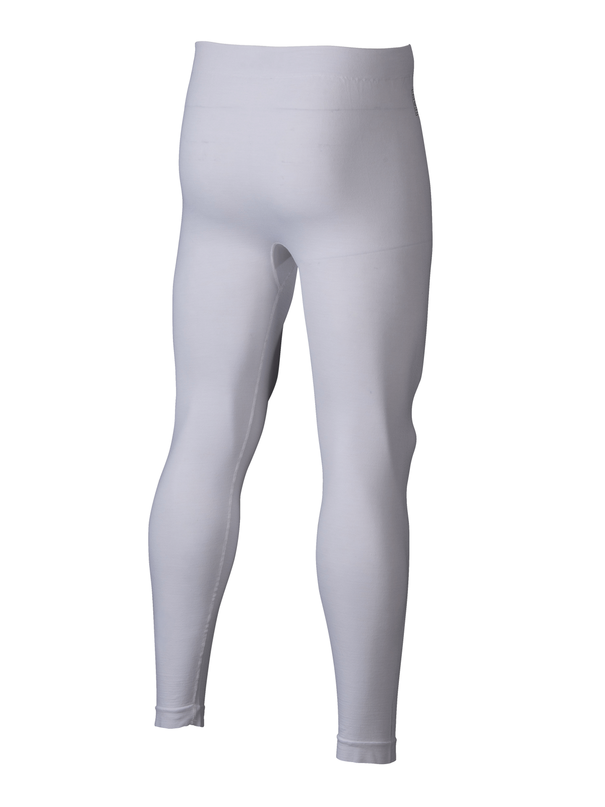Bas Alpinestars ZX Evo V3, sous-couche pour course automobile, blanc, vue arrière du pantalon résistant aux flammes, construction légère et sans couture pour le sport automobile