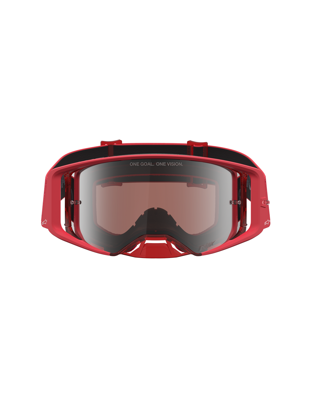 Alpinestars masque Supertech Vesta, masque de motocross tout-terrain, rouge fluo et argenté, écran miroir haute performance